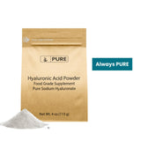 PURE ORIGINAL INGREDIENTS Hyaluronic Acid Powder side view with scoop