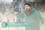 PURE ORIGINAL INGREDIENTS Inulin Capsules on a wooden table