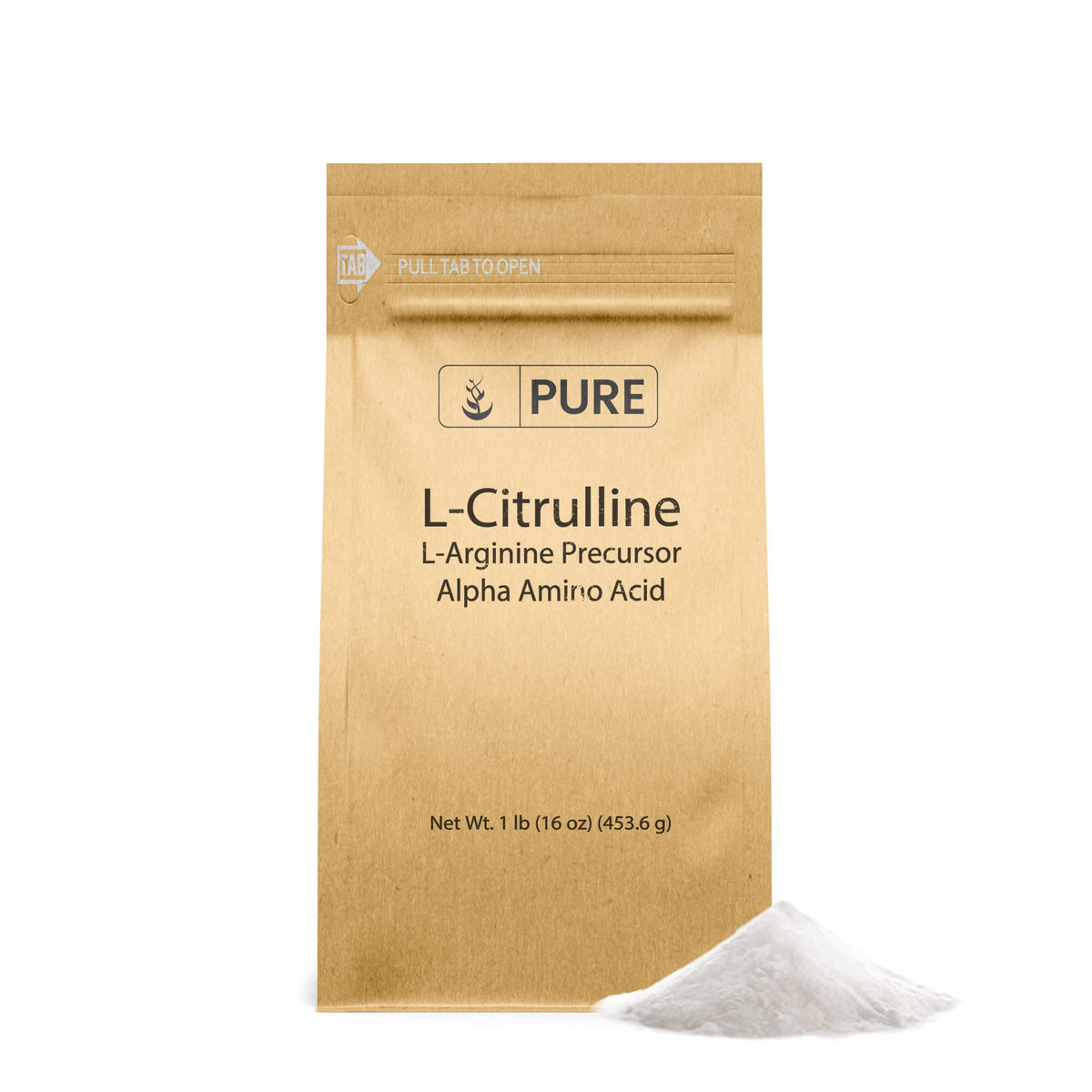 PURE ORIGINAL INGREDIENTS L-Citrulline Powder 454g front view
