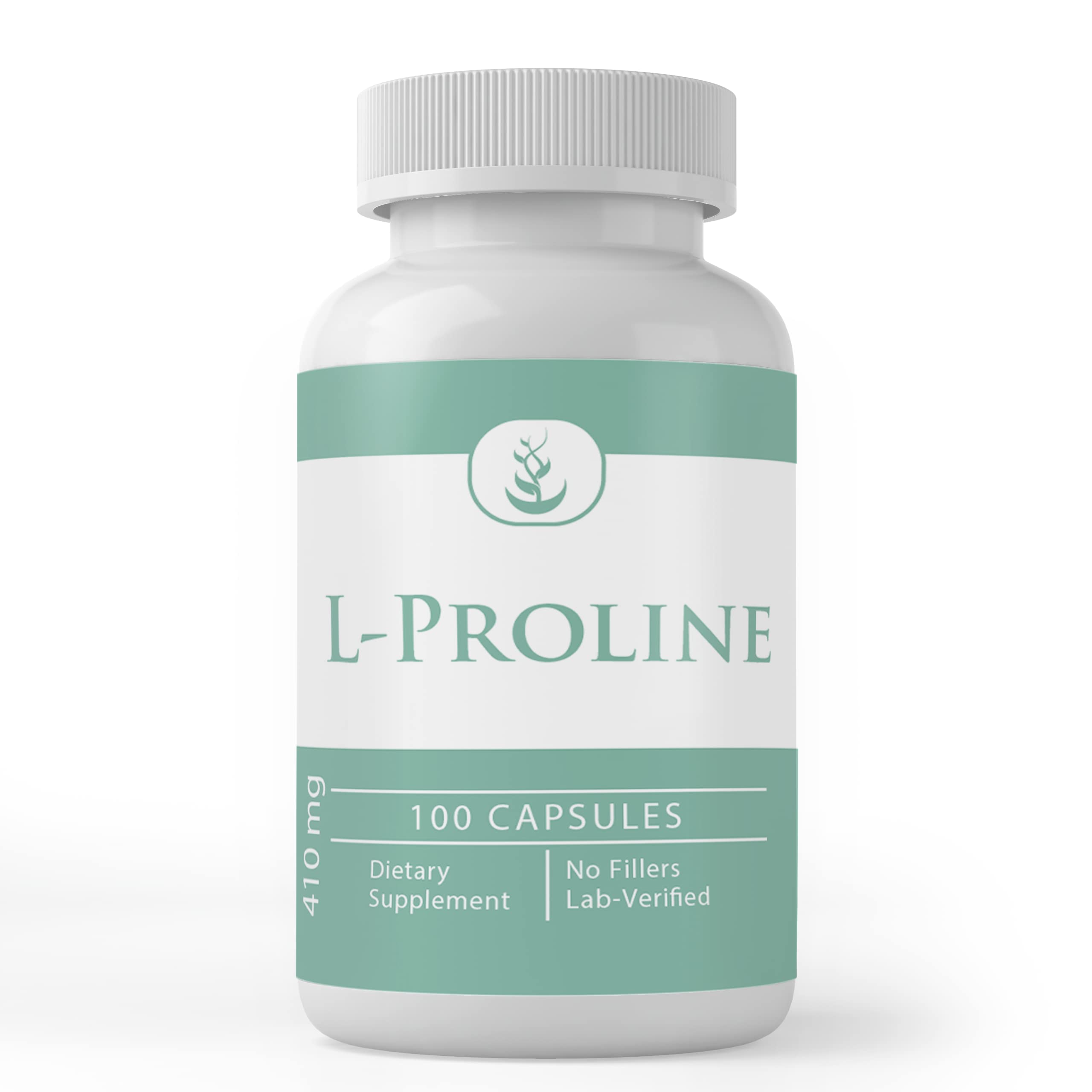 PURE ORIGINAL INGREDIENTS L-Proline Capsules front view