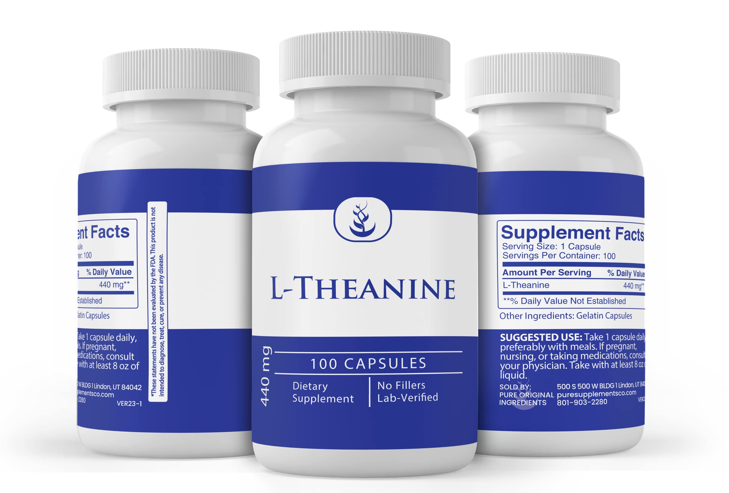 PURE ORIGINAL INGREDIENTS L-Theanine Capsules nutritional information