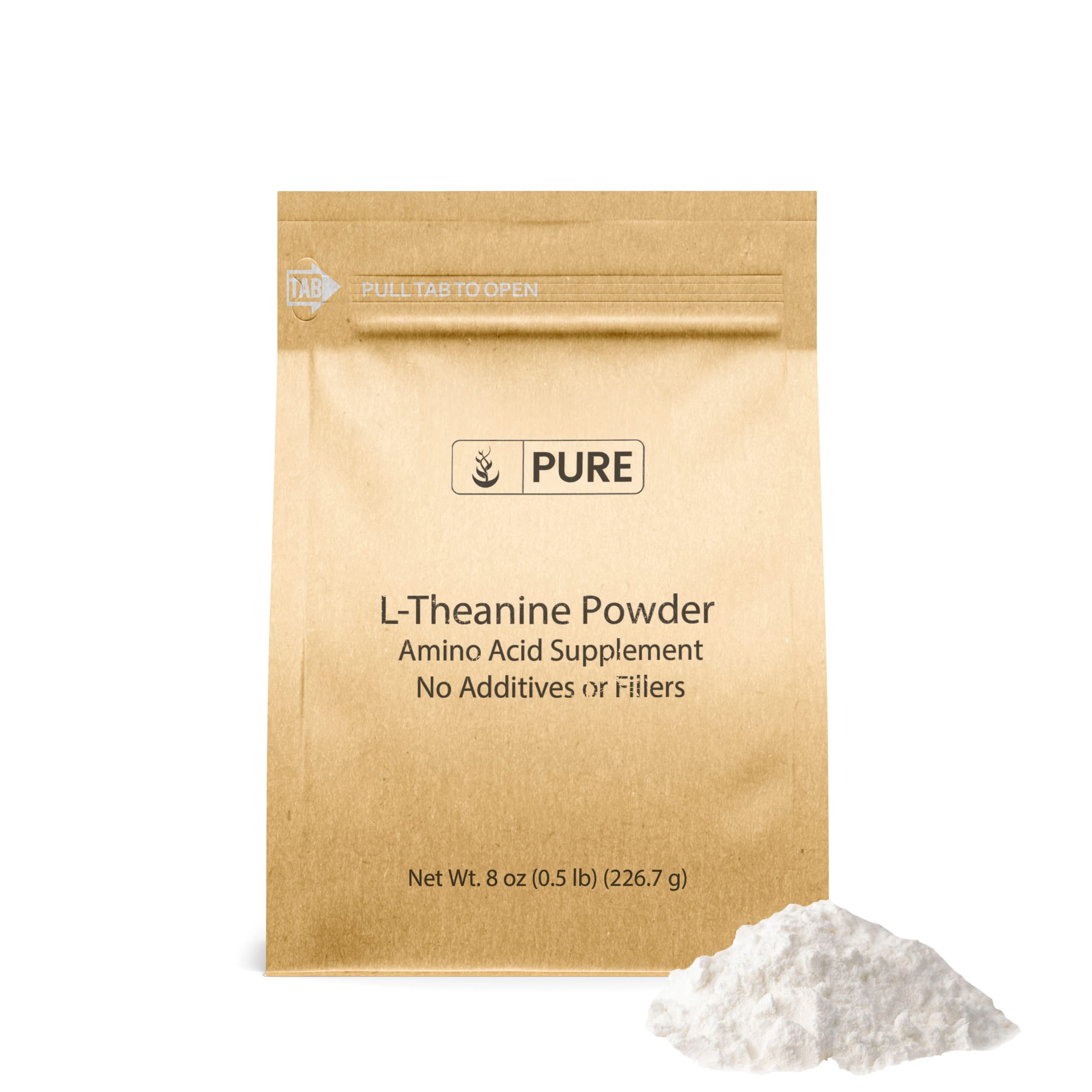 PURE ORIGINAL INGREDIENTS L-Theanine Powder 243g front view