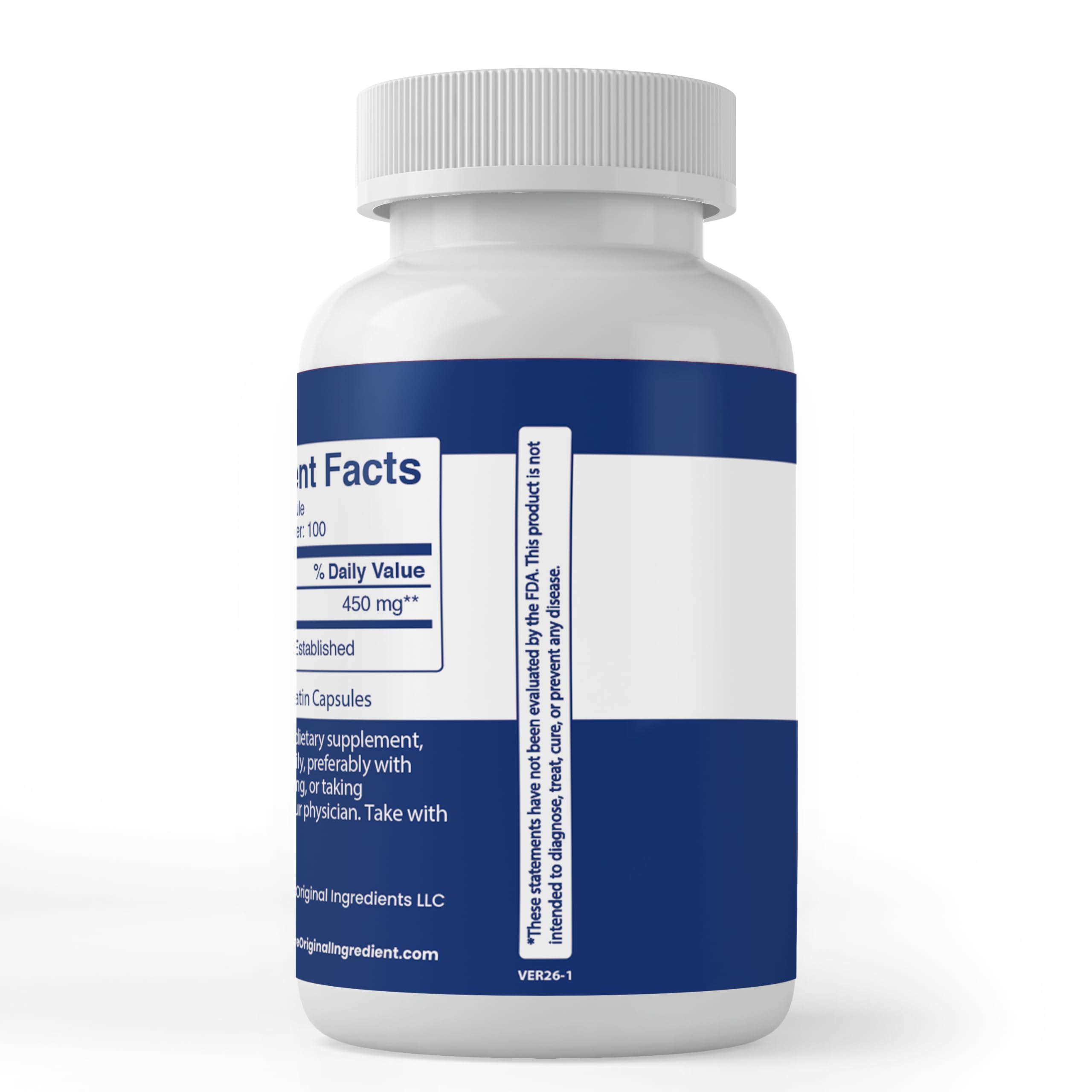 PURE ORIGINAL INGREDIENTS L-Tyrosine Capsules close-up of capsules