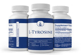 PURE ORIGINAL INGREDIENTS L-Tyrosine Capsules displayed on a wooden table