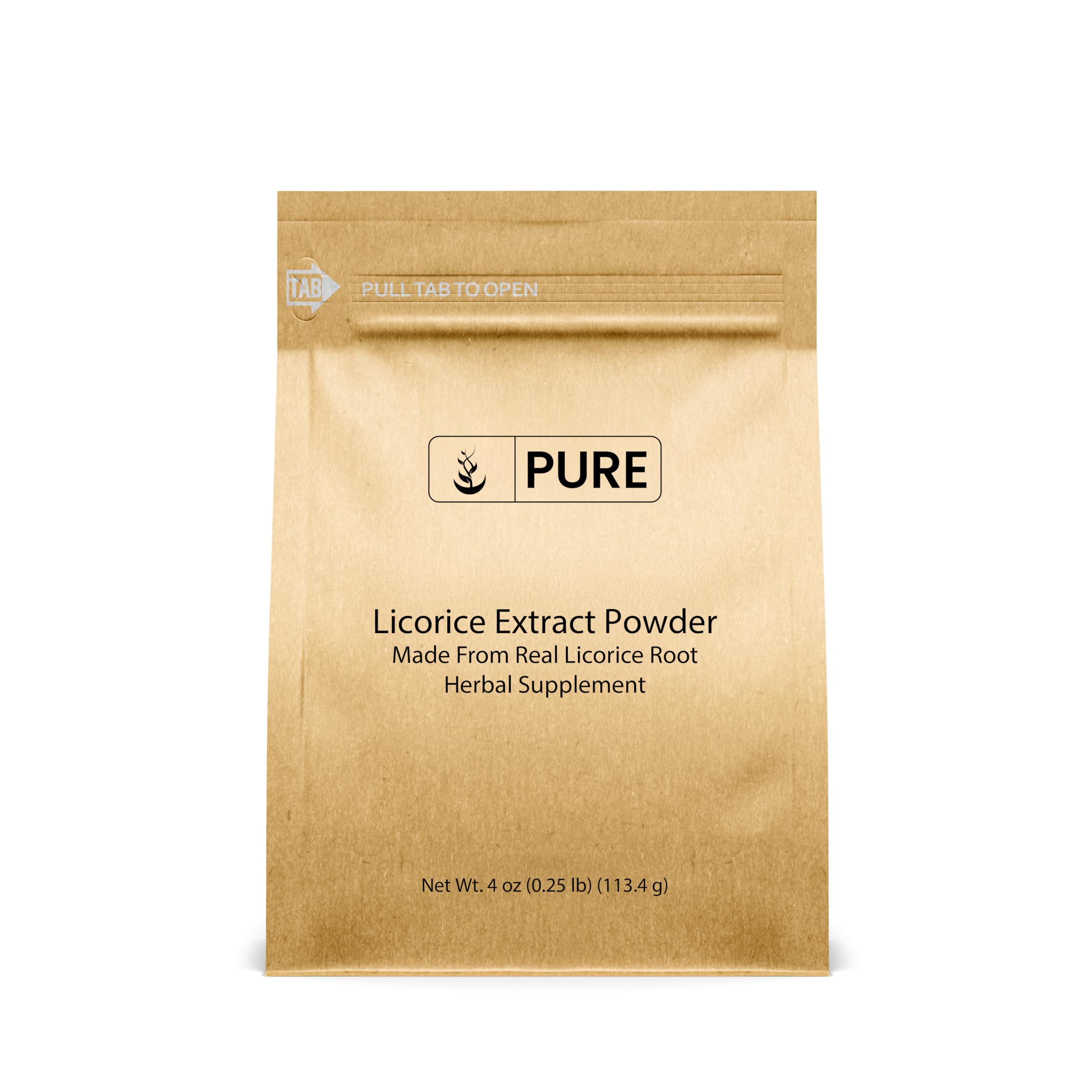 PURE ORIGINAL INGREDIENTS Licorice Extract Powder front view packaging