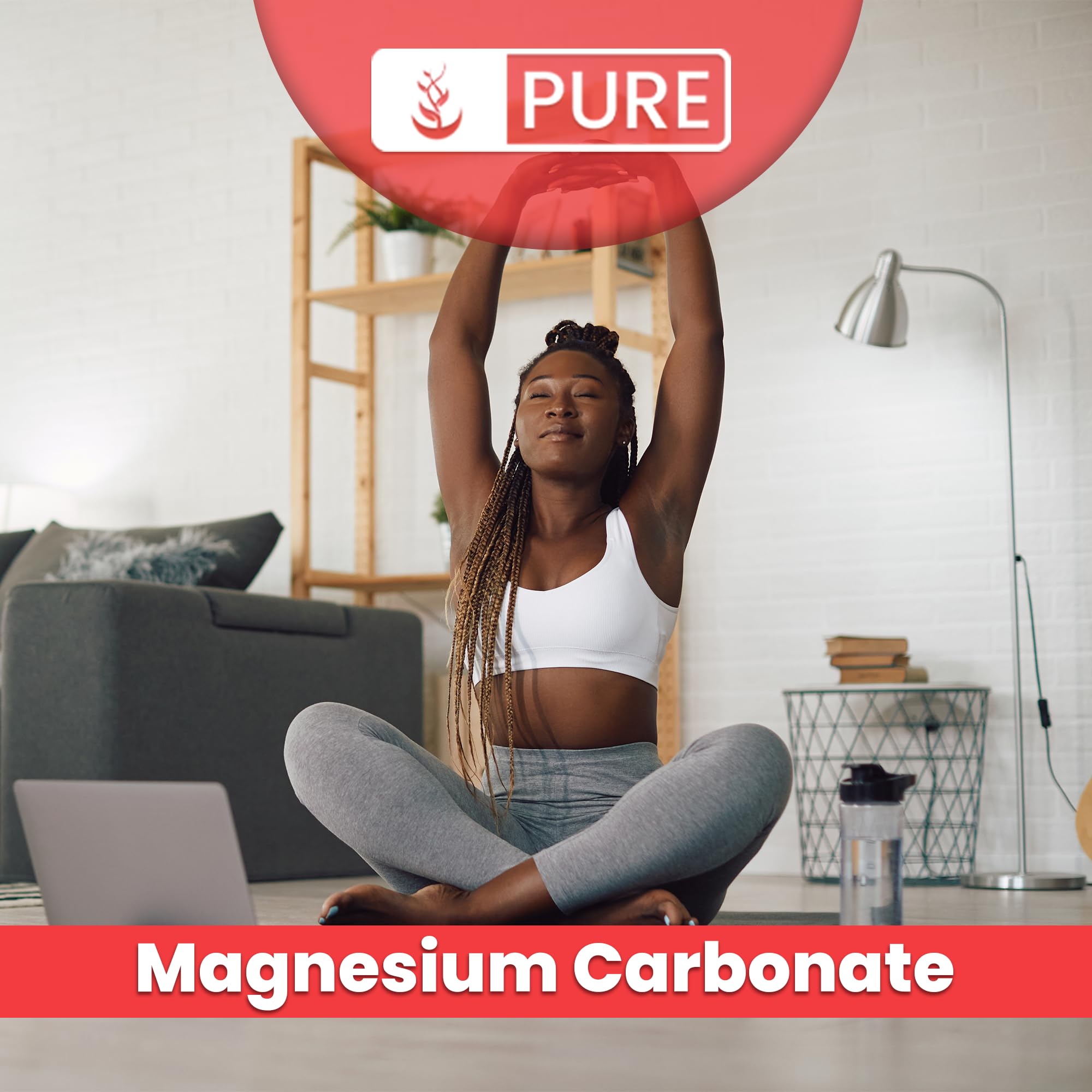 PURE ORIGINAL INGREDIENTS Magnesium Carbonate Powder side view