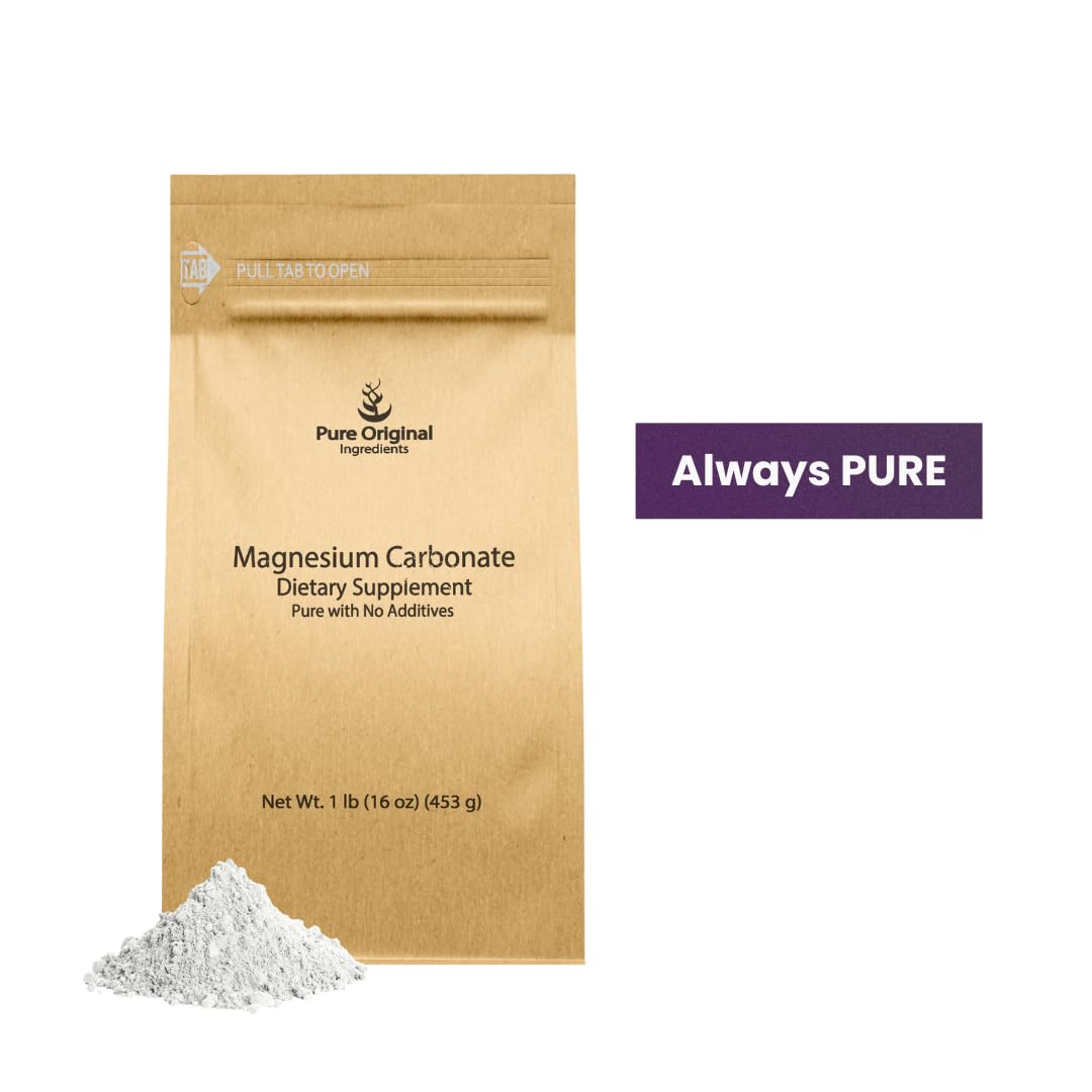 PURE ORIGINAL INGREDIENTS Magnesium Carbonate Powder side view