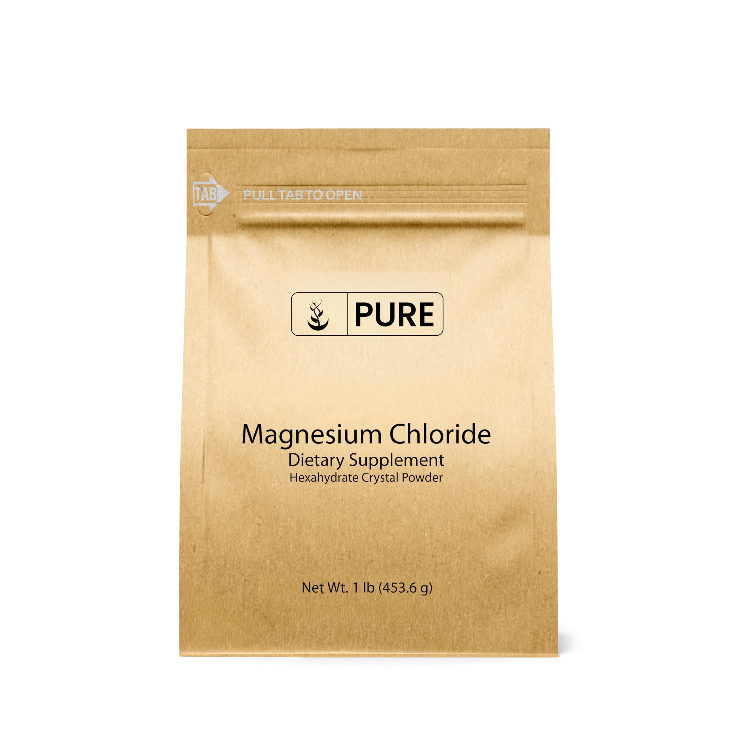 PURE ORIGINAL INGREDIENTS Magnesium Chloride Powder 450g front view