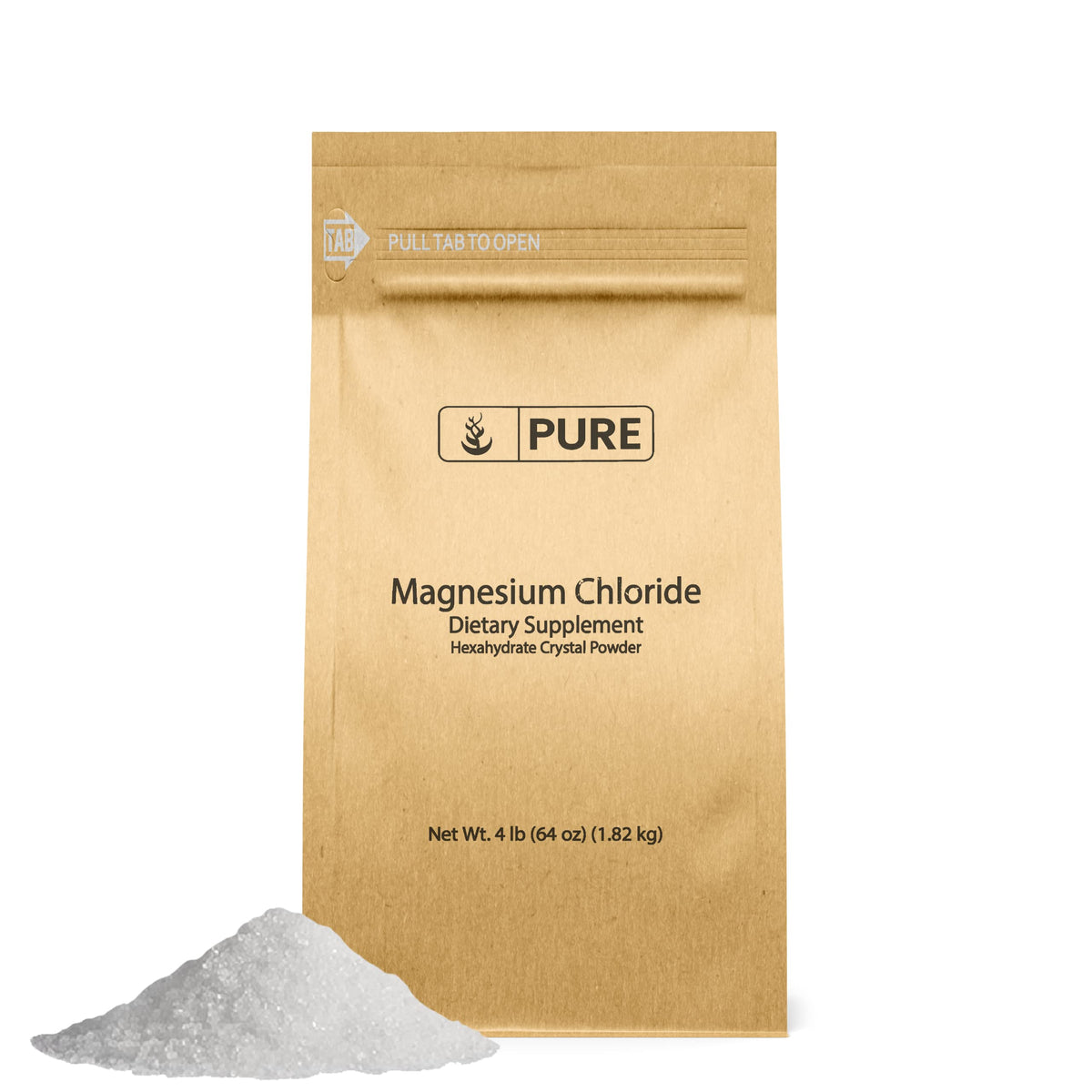PURE ORIGINAL INGREDIENTS Magnesium Chloride Powder front view 1814g