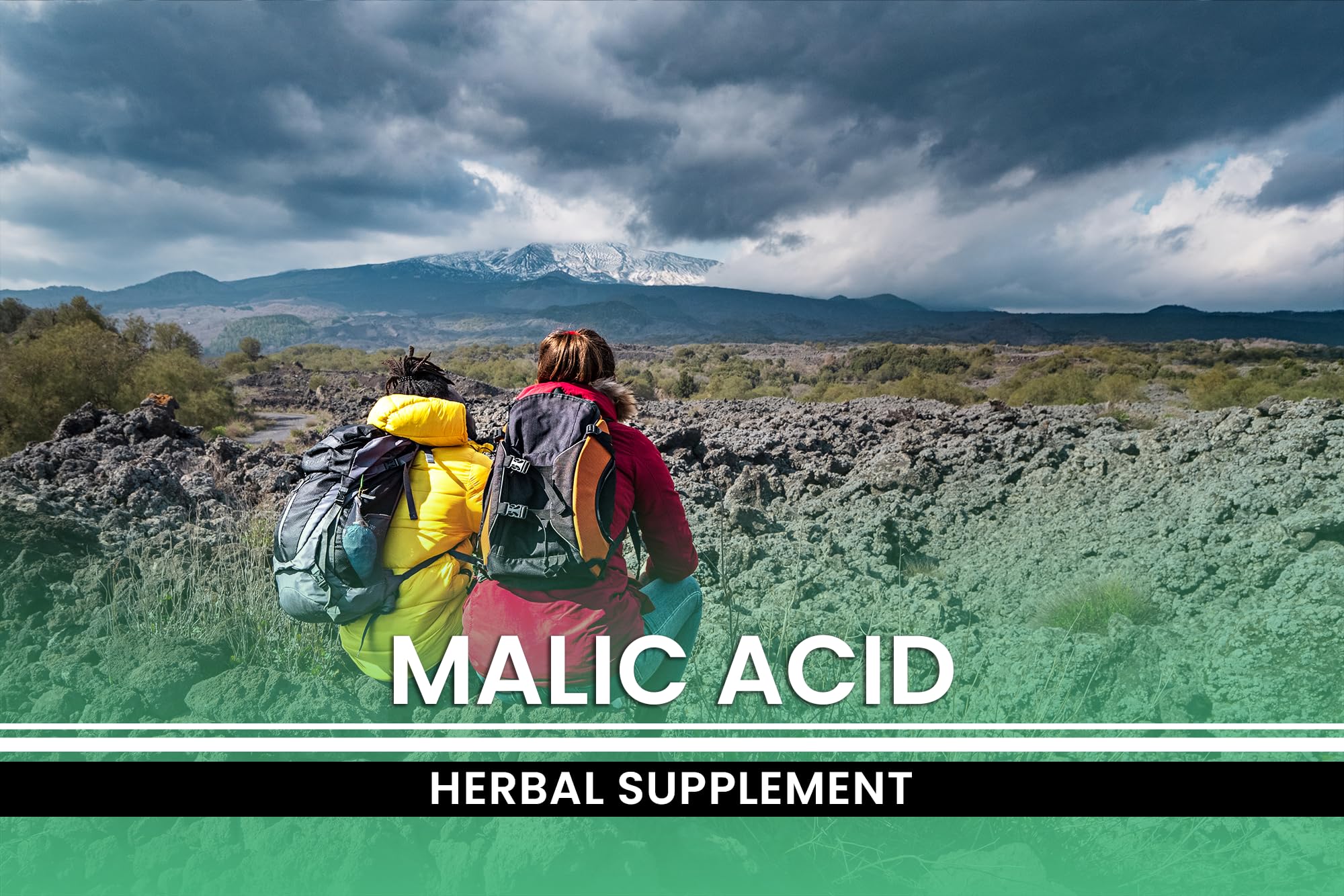 PURE ORIGINAL INGREDIENTS Malic Acid Capsules with dosage information