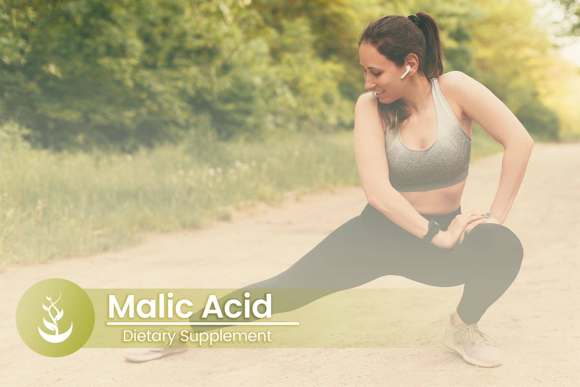 PURE ORIGINAL INGREDIENTS Malic Acid Capsules with measuring spoon