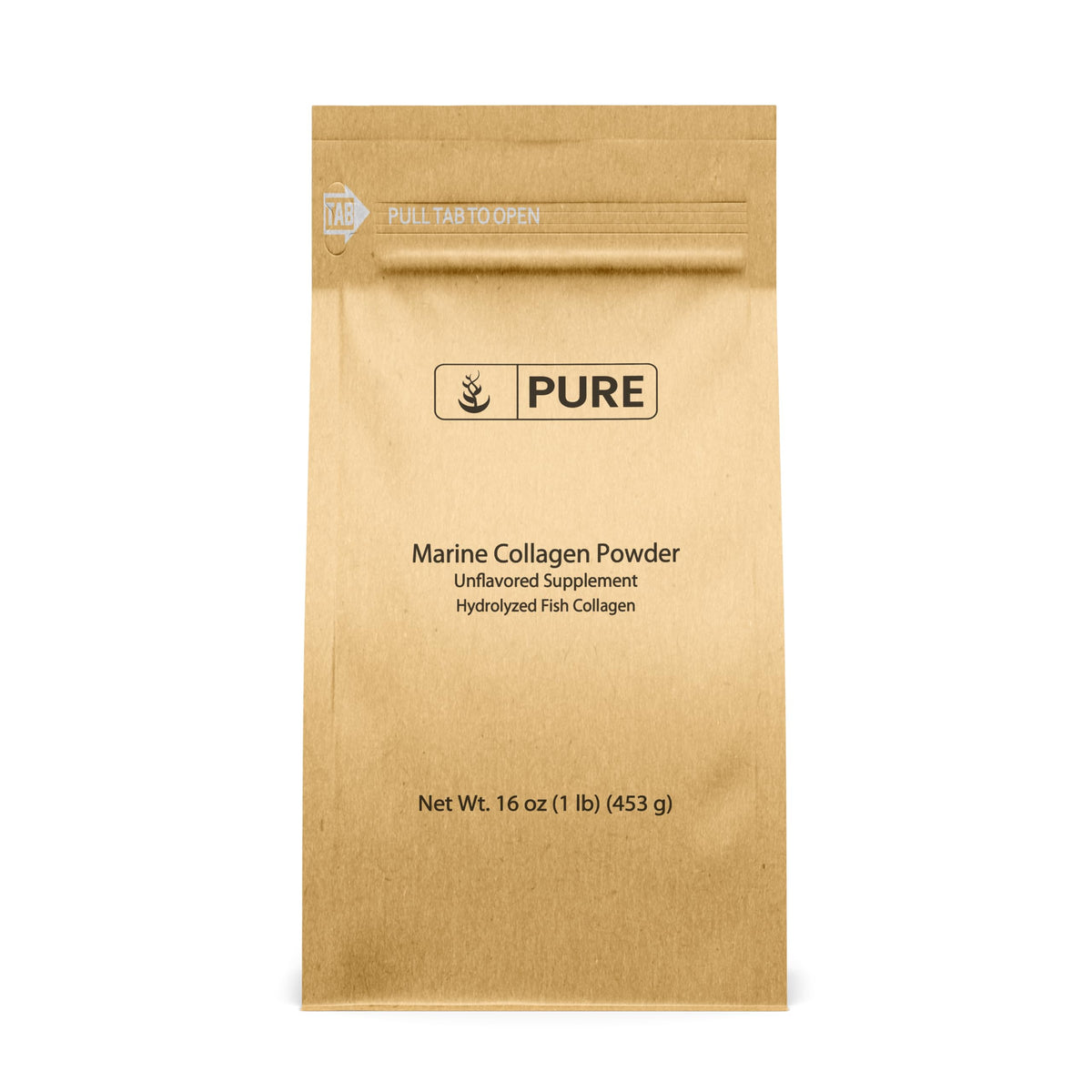 PURE ORIGINAL INGREDIENTS Marine Collagen Powder front view