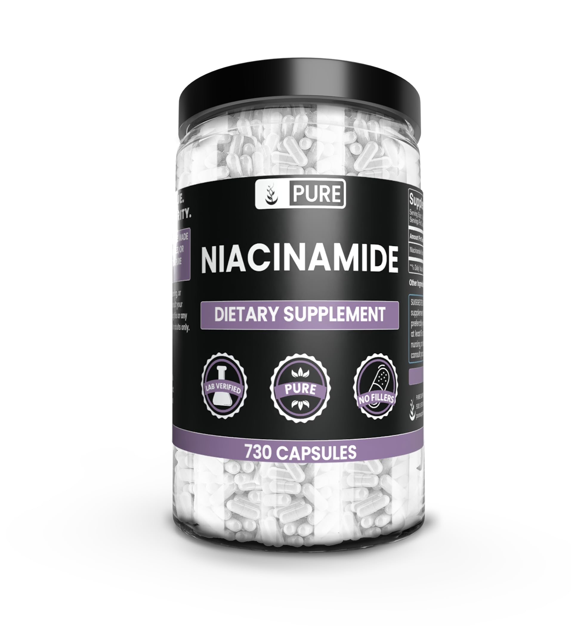 PURE ORIGINAL INGREDIENTS Niacinamide Capsules front view
