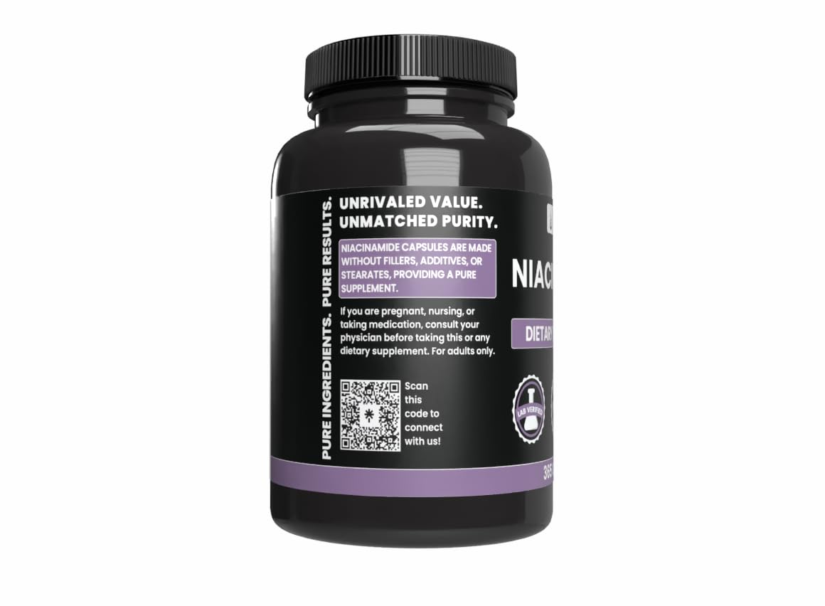 PURE ORIGINAL INGREDIENTS Niacinamide Capsules side view
