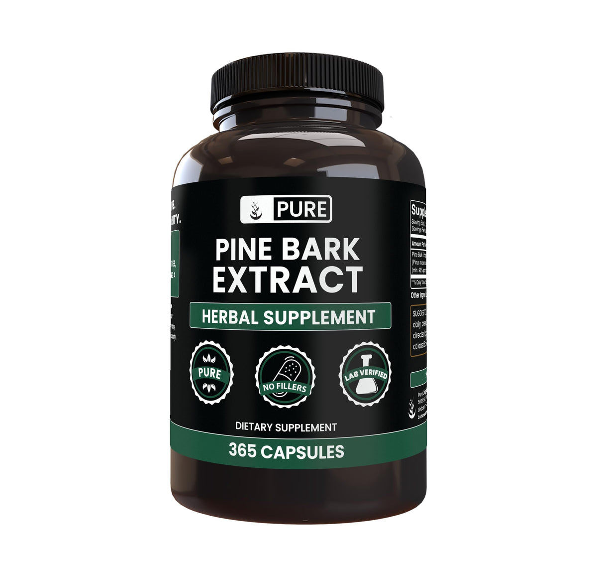 PURE ORIGINAL INGREDIENTS Pine Bark Extract Capsules front view