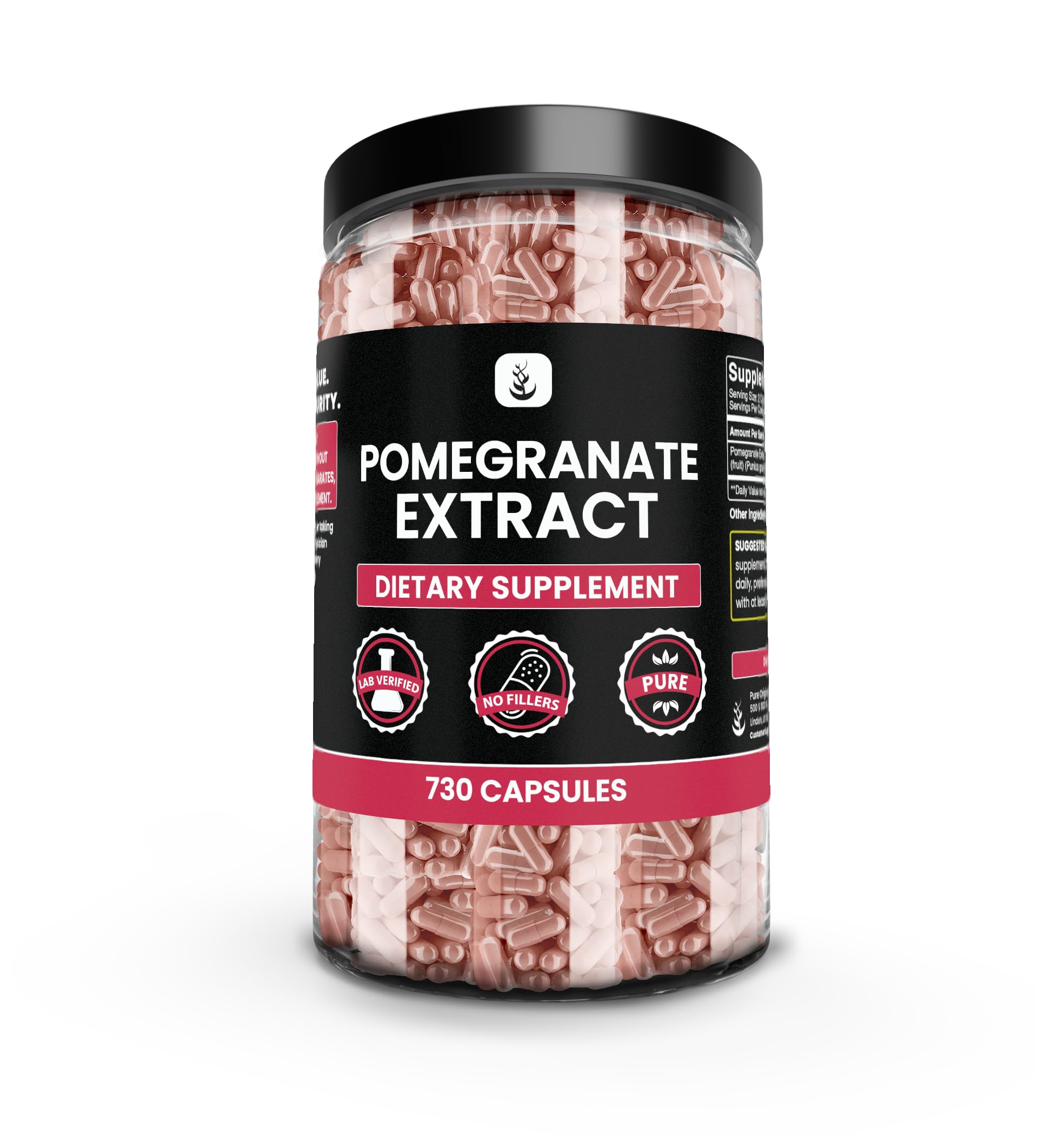 PURE ORIGINAL INGREDIENTS Pomegranate Extract Capsules front view