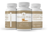 PURE ORIGINAL INGREDIENTS Psyllium Husk Capsules on a wooden table
