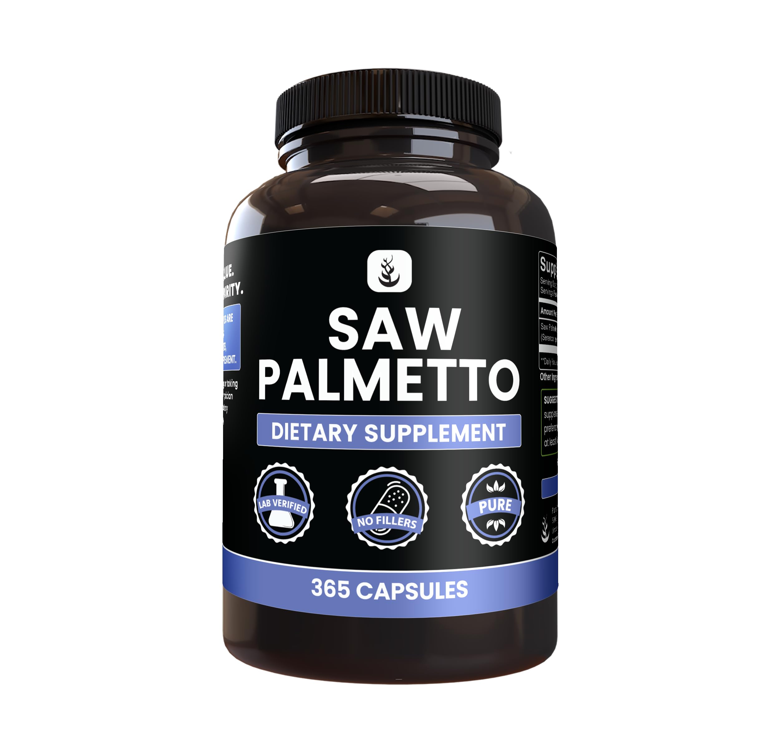 PURE ORIGINAL INGREDIENTS Saw Palmetto Capsules front view