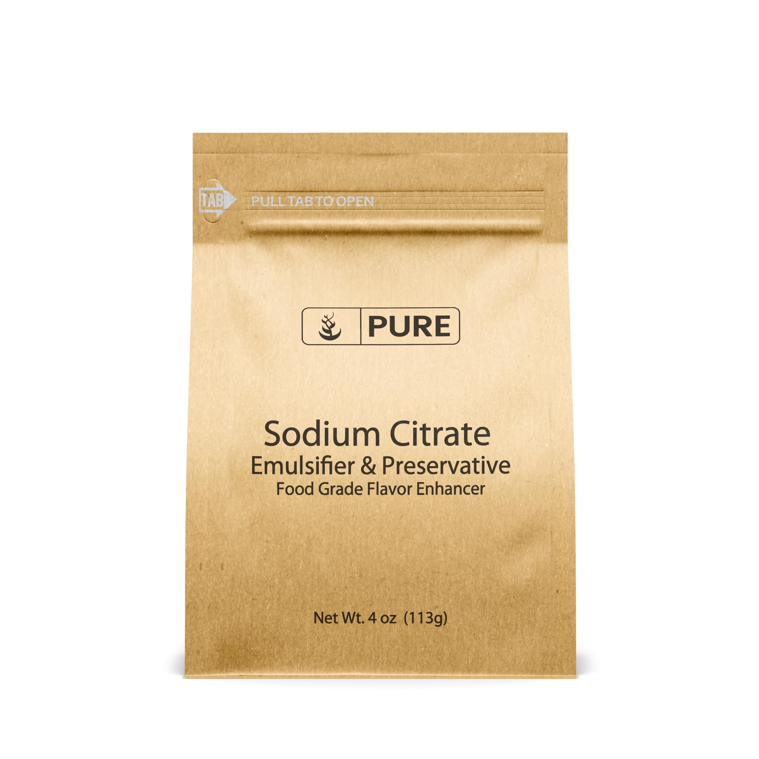PURE ORIGINAL INGREDIENTS Sodium Citrate 118g front view