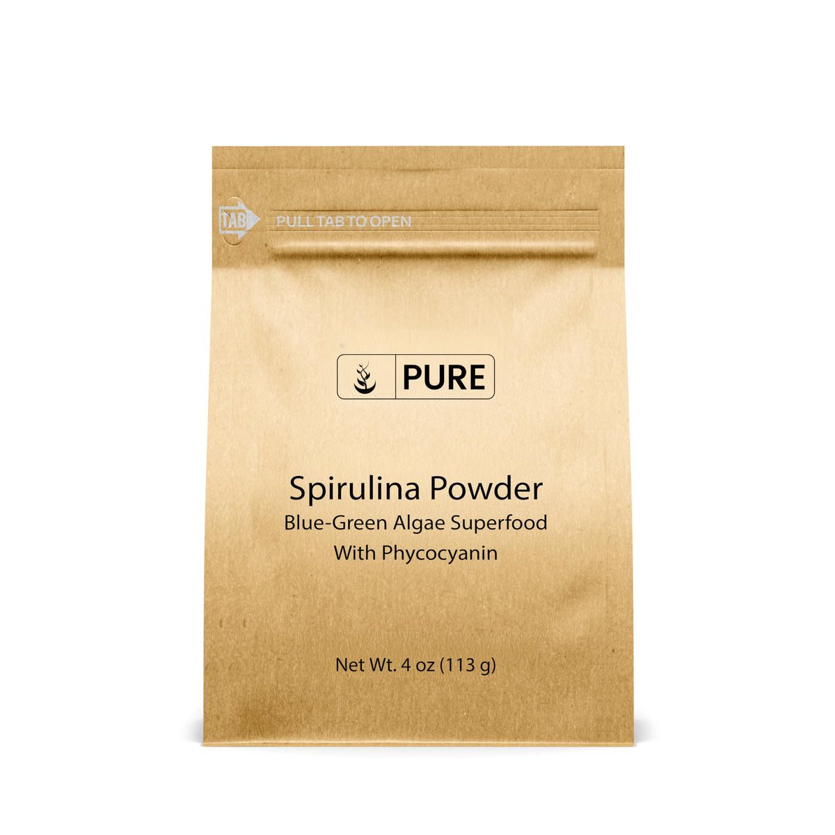 PURE ORIGINAL INGREDIENTS Spirulina Powder 118g front view
