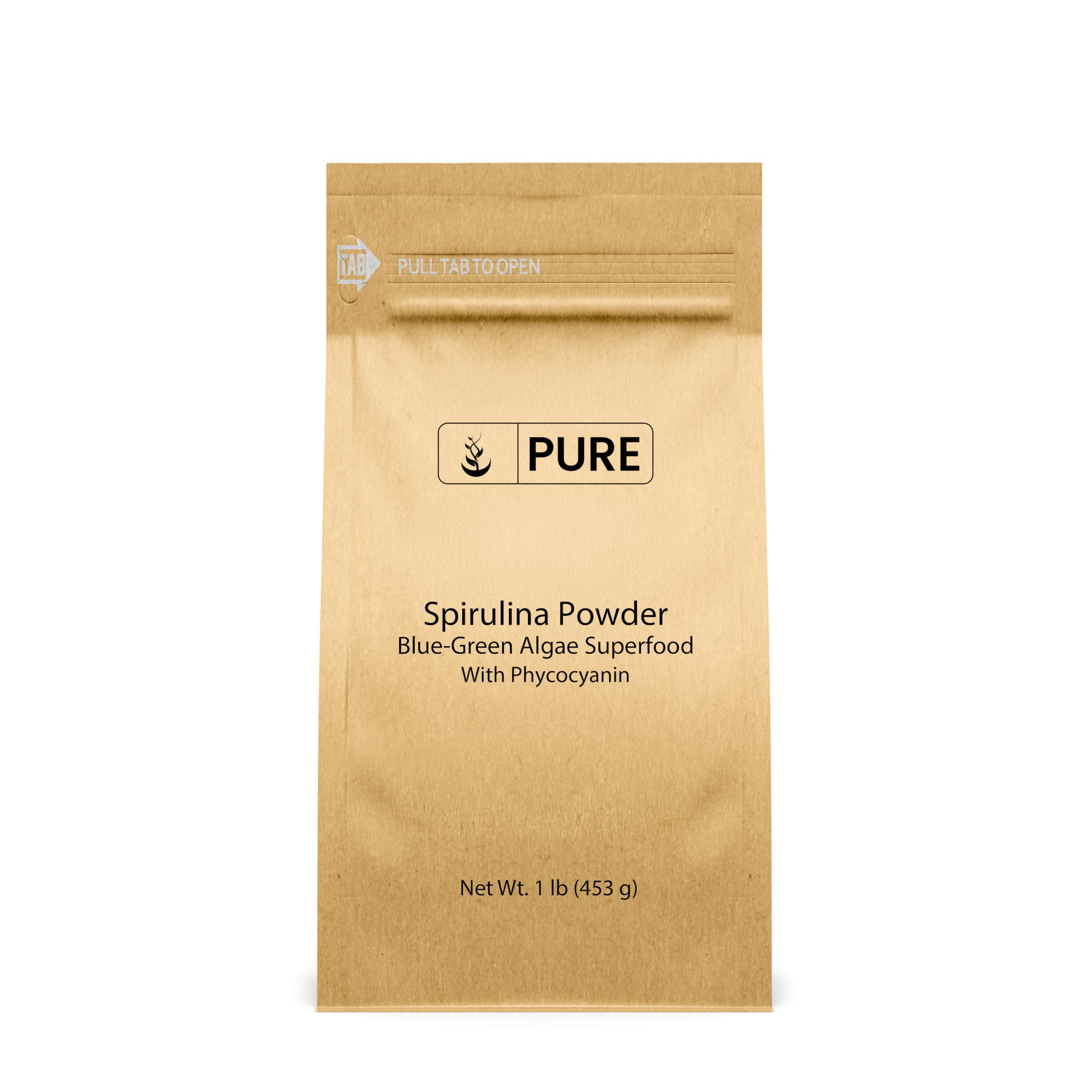 PURE ORIGINAL INGREDIENTS Spirulina Powder 472g front view