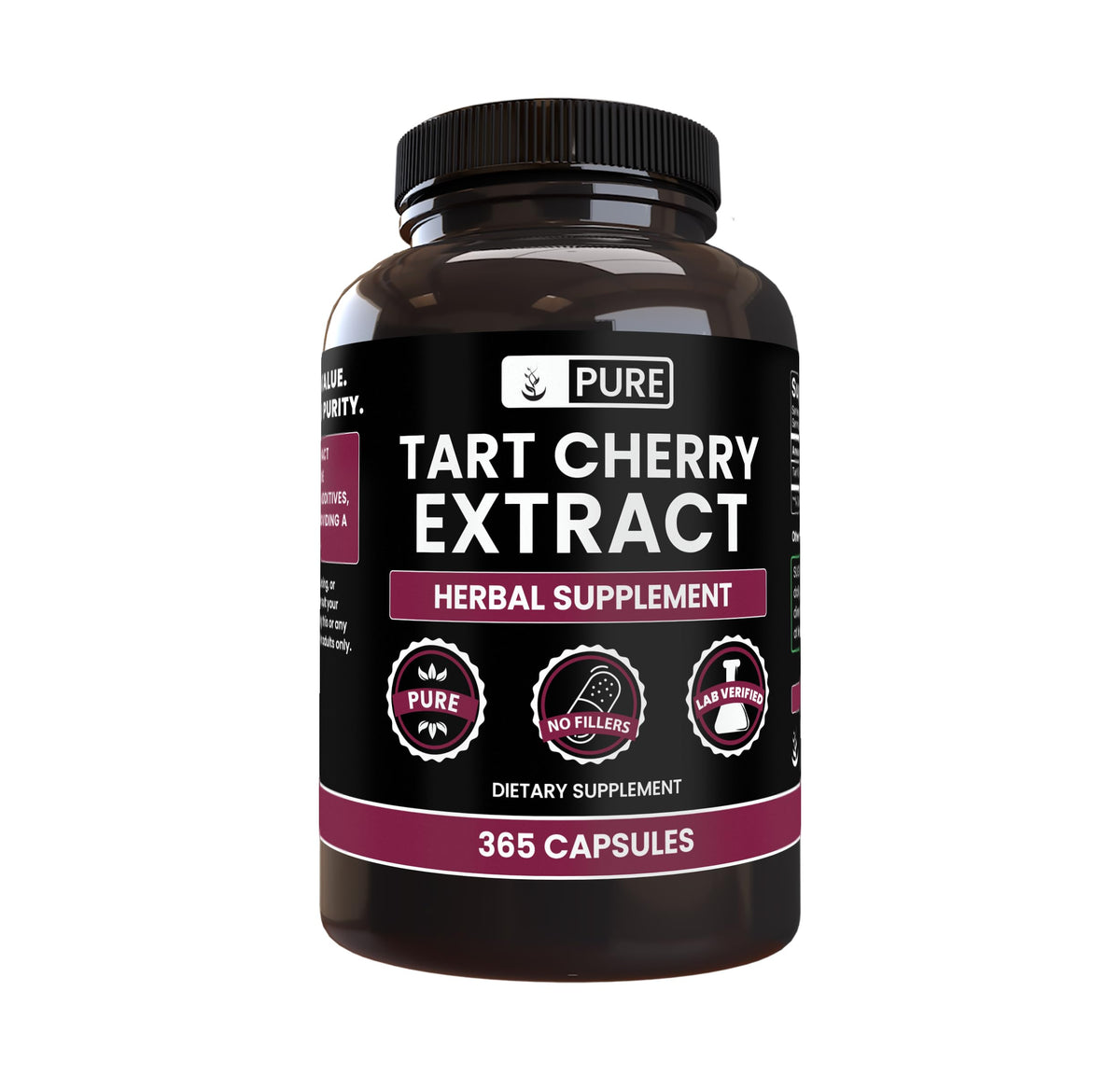 PURE ORIGINAL INGREDIENTS Tart Cherry Extract Capsules front view