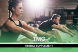 PURE ORIGINAL INGREDIENTS TMG Capsules beside a glass of water