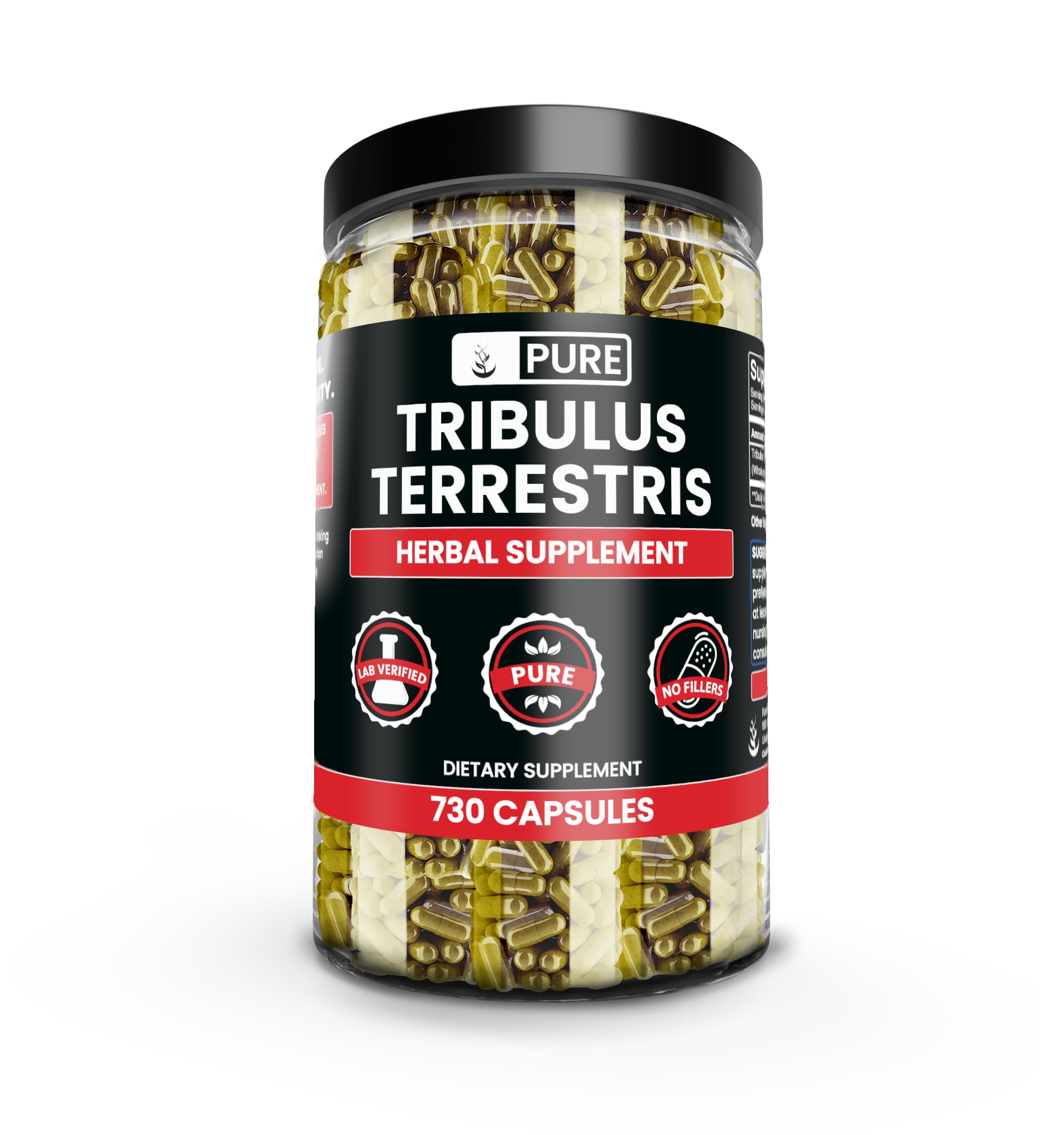 PURE ORIGINAL INGREDIENTS Tribulus Terrestris Capsules front view