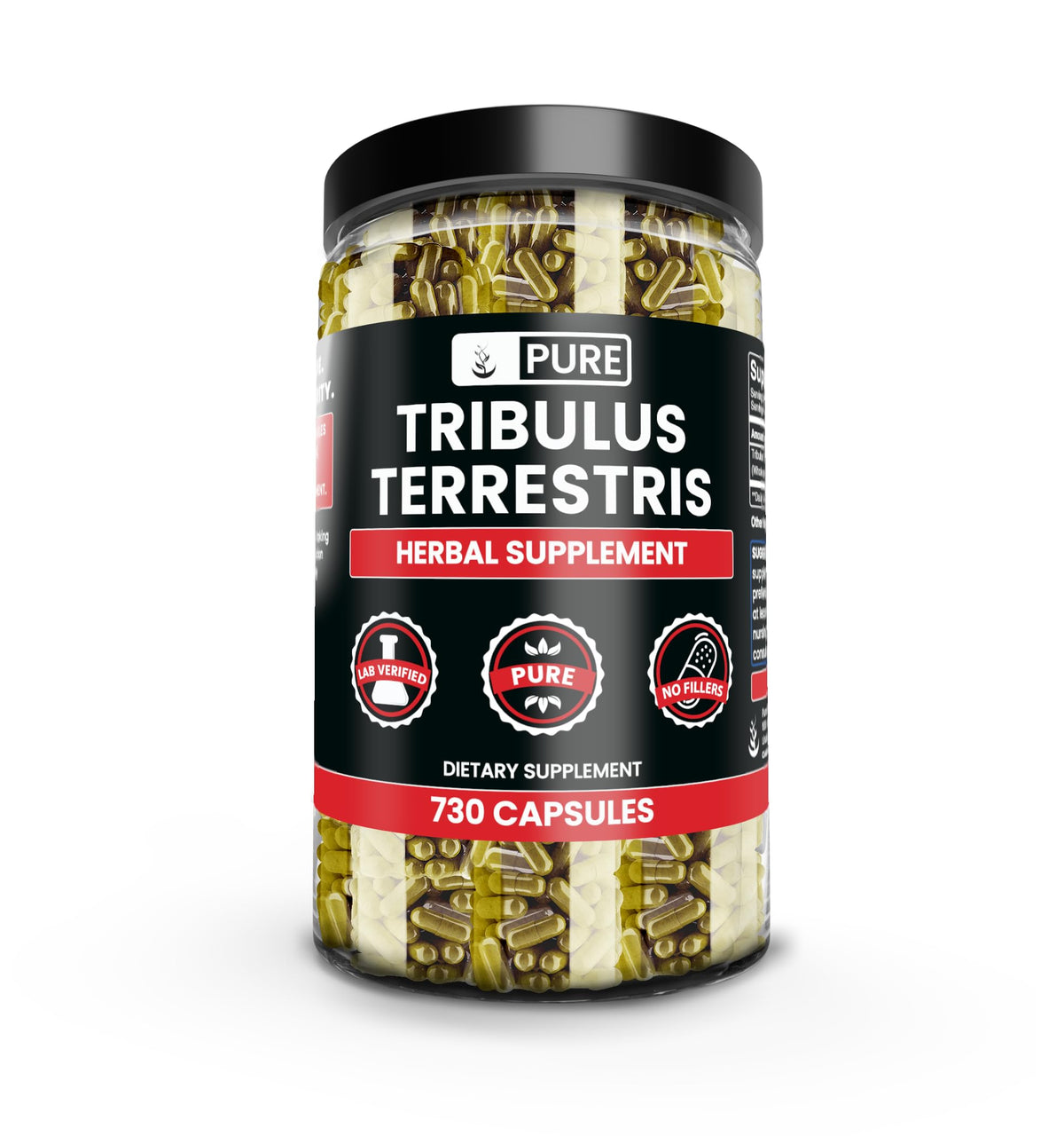 PURE ORIGINAL INGREDIENTS Tribulus Terrestris Capsules front view