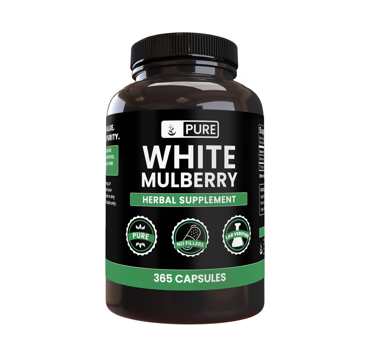 PURE ORIGINAL INGREDIENTS White Mulberry Capsules front view