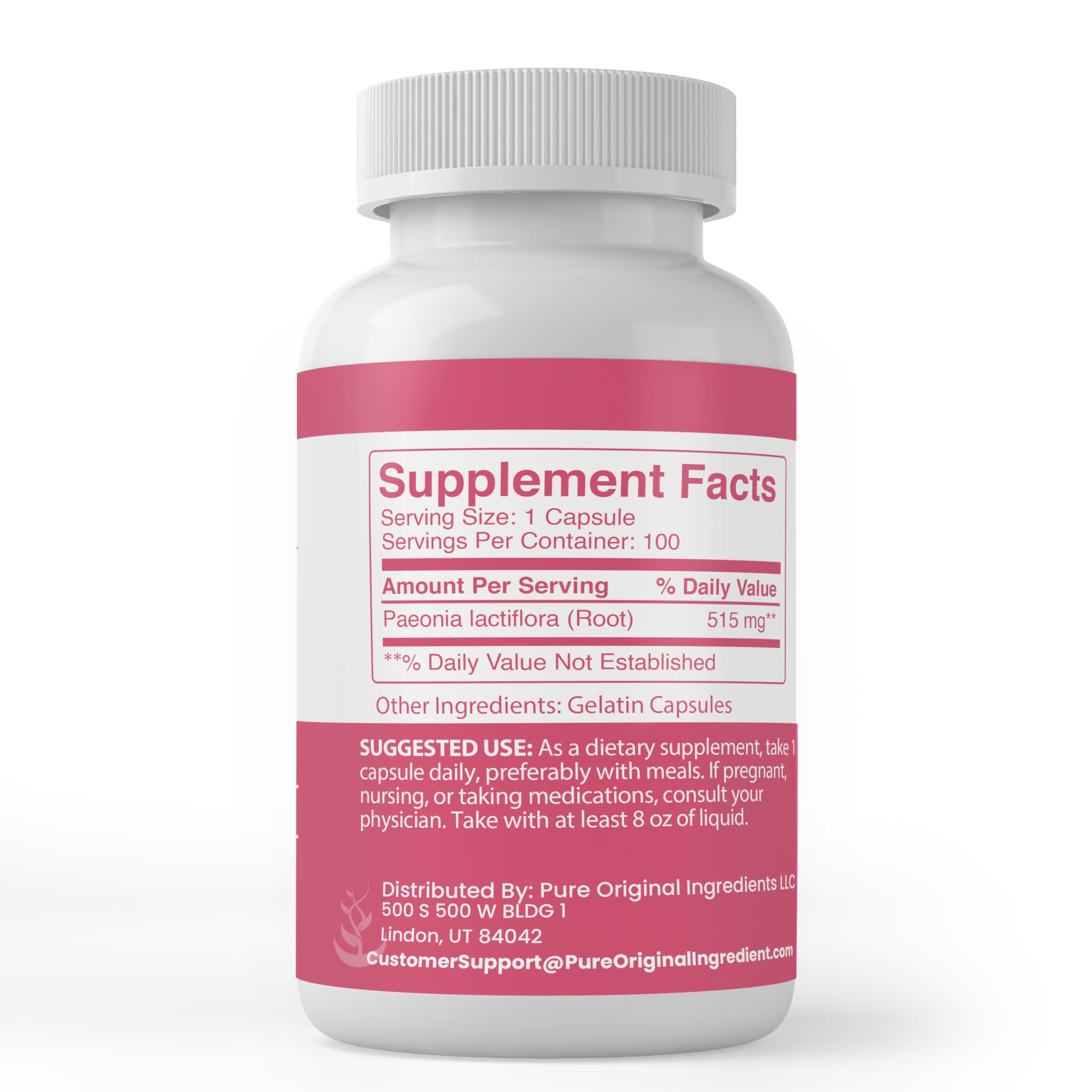 PURE ORIGINAL INGREDIENTS White Peony Capsules packaging