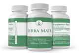 PURE ORIGINAL INGREDIENTS Yerba Mate Capsules on a wooden table