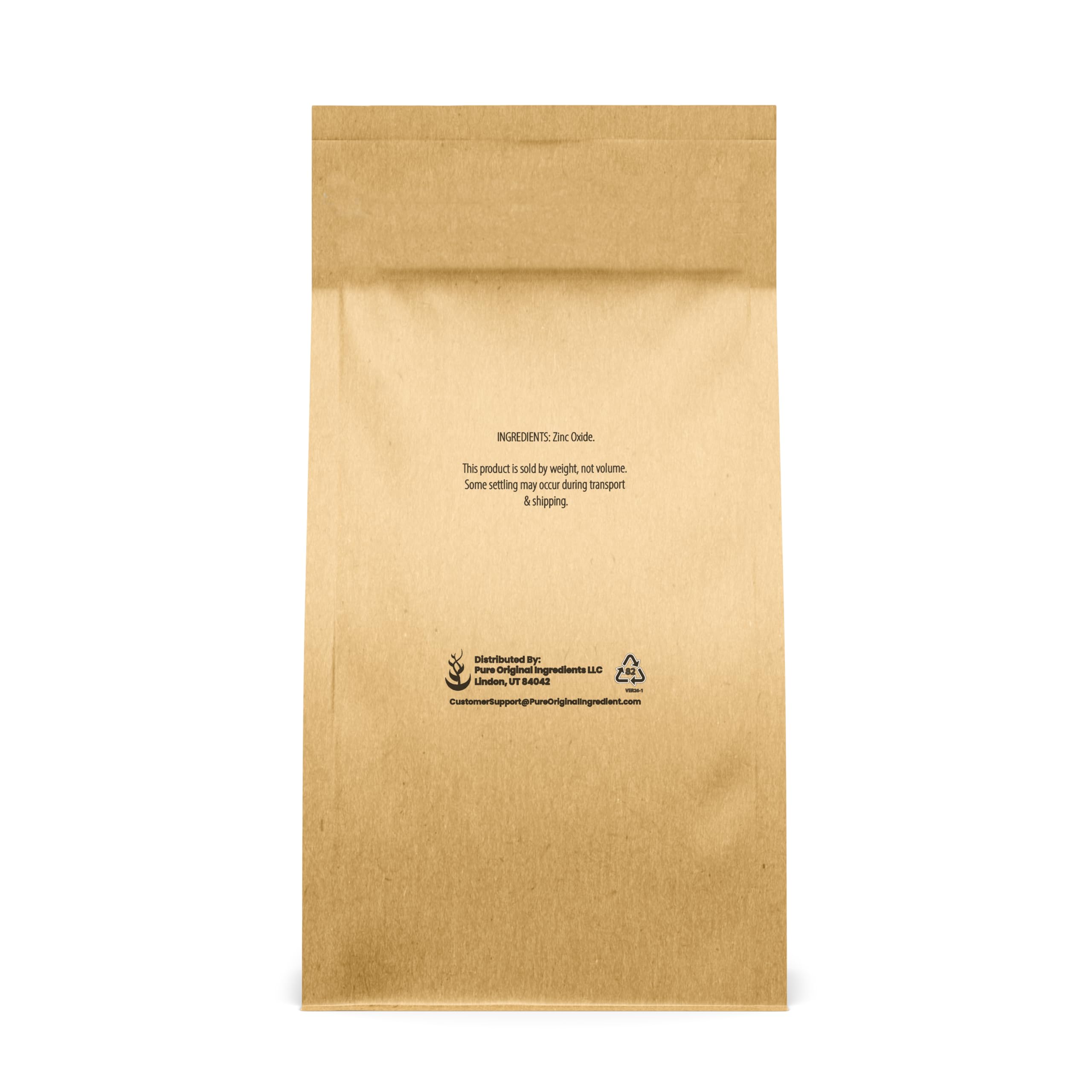 PURE ORIGINAL INGREDIENTS Zinc Oxide 640g packaging