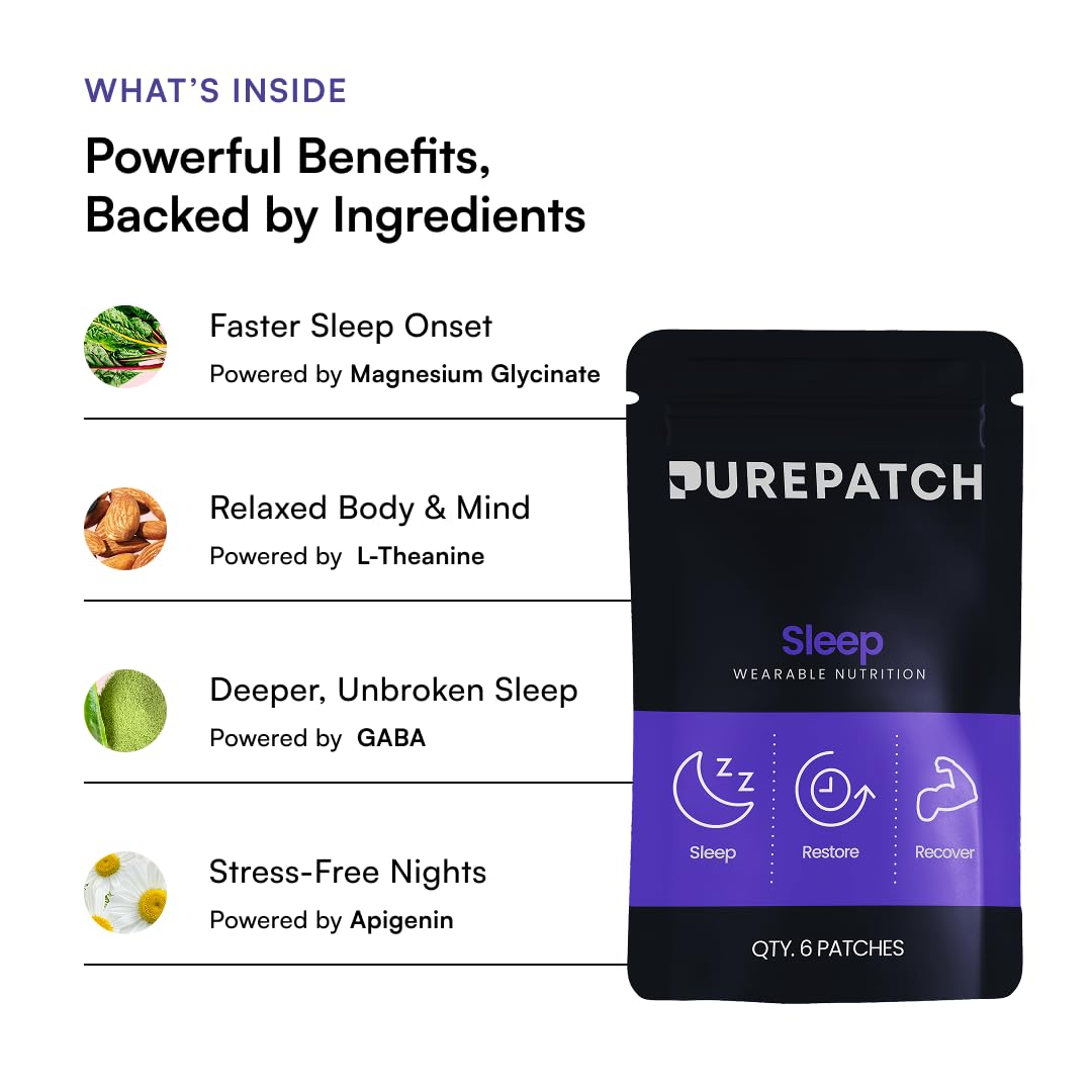 Pure Patch Sleep Patches in a serene bedroom setting
