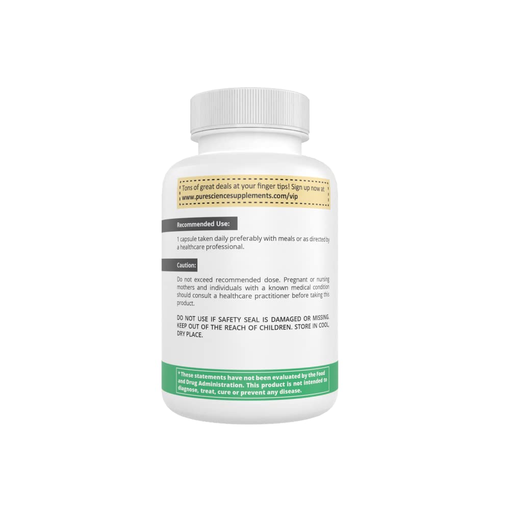 Pure Science L-Theanine 400mg Supplement capsules close-up