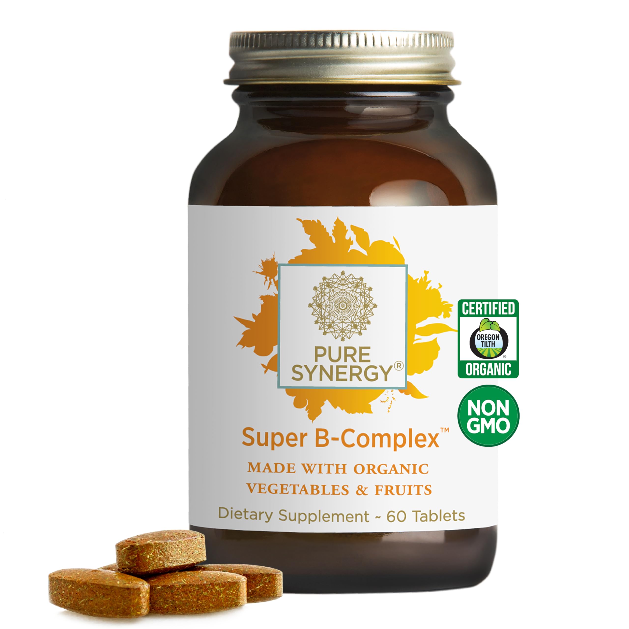 PURE SYNERGY B-Complex Vitamins 60 tablets front view