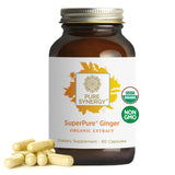 PURE SYNERGY Ginger Root Capsules 60 Count front view