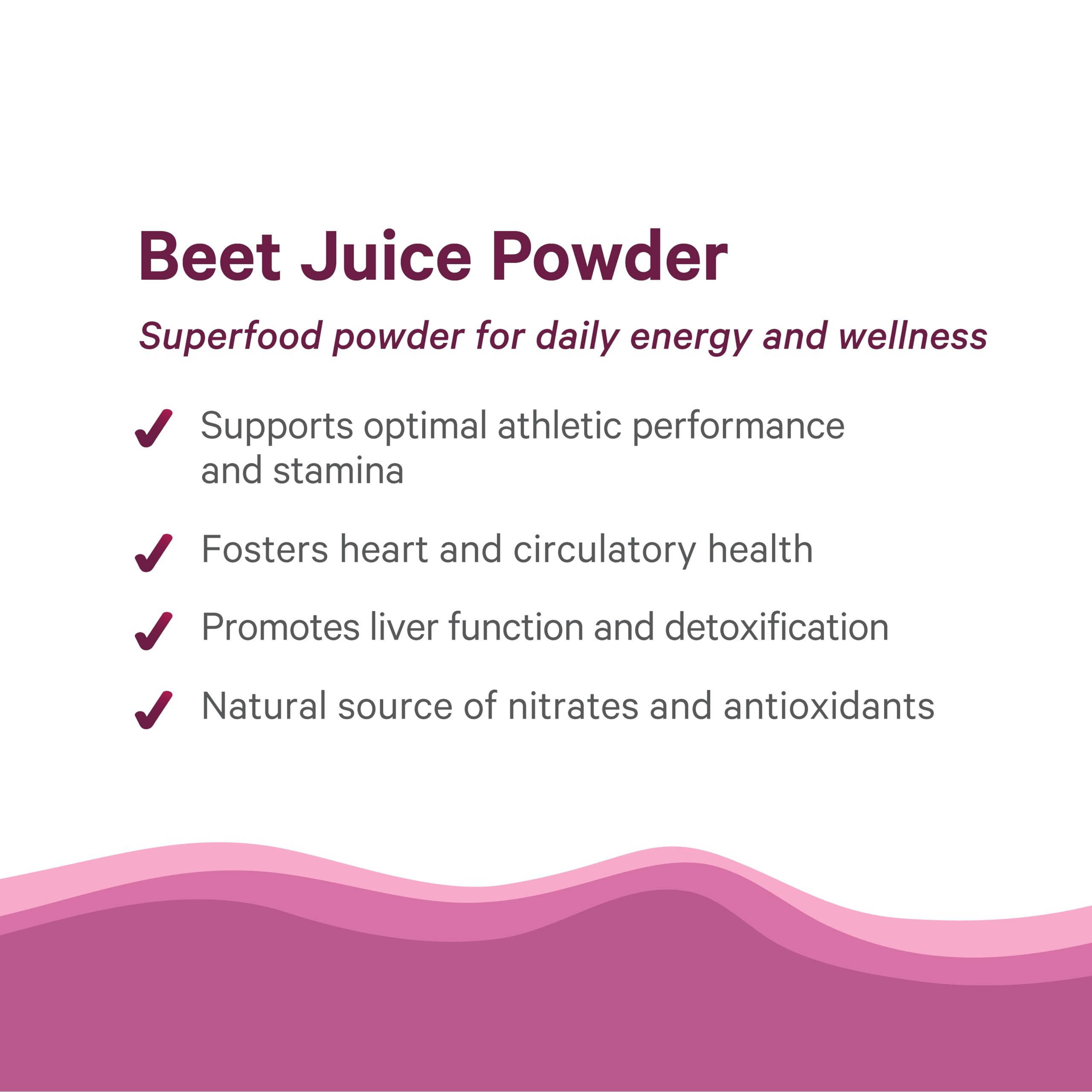 PURE SYNERGY Organic Beet Juice Powder 6.4oz close-up of powder