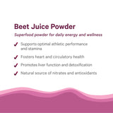PURE SYNERGY Organic Beet Juice Powder 6.4oz close-up of powder