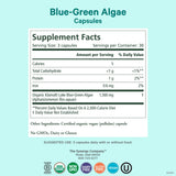 PURE SYNERGY Organic Blue Green Algae Capsules side view