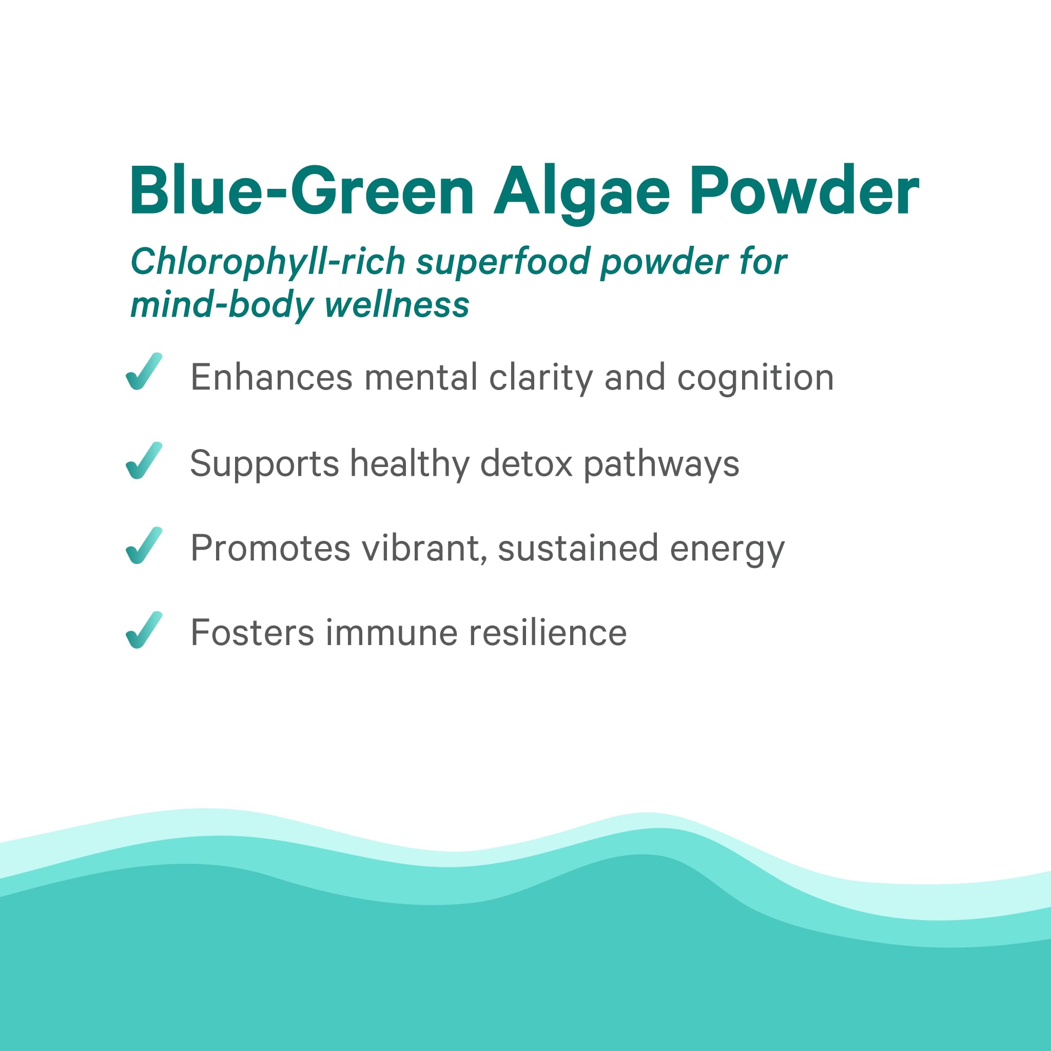 PURE SYNERGY Organic Blue Green Algae Powder close-up of powder