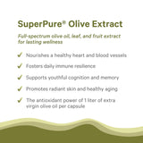 PURE SYNERGY Organic Olive Leaf Capsules on a wooden table