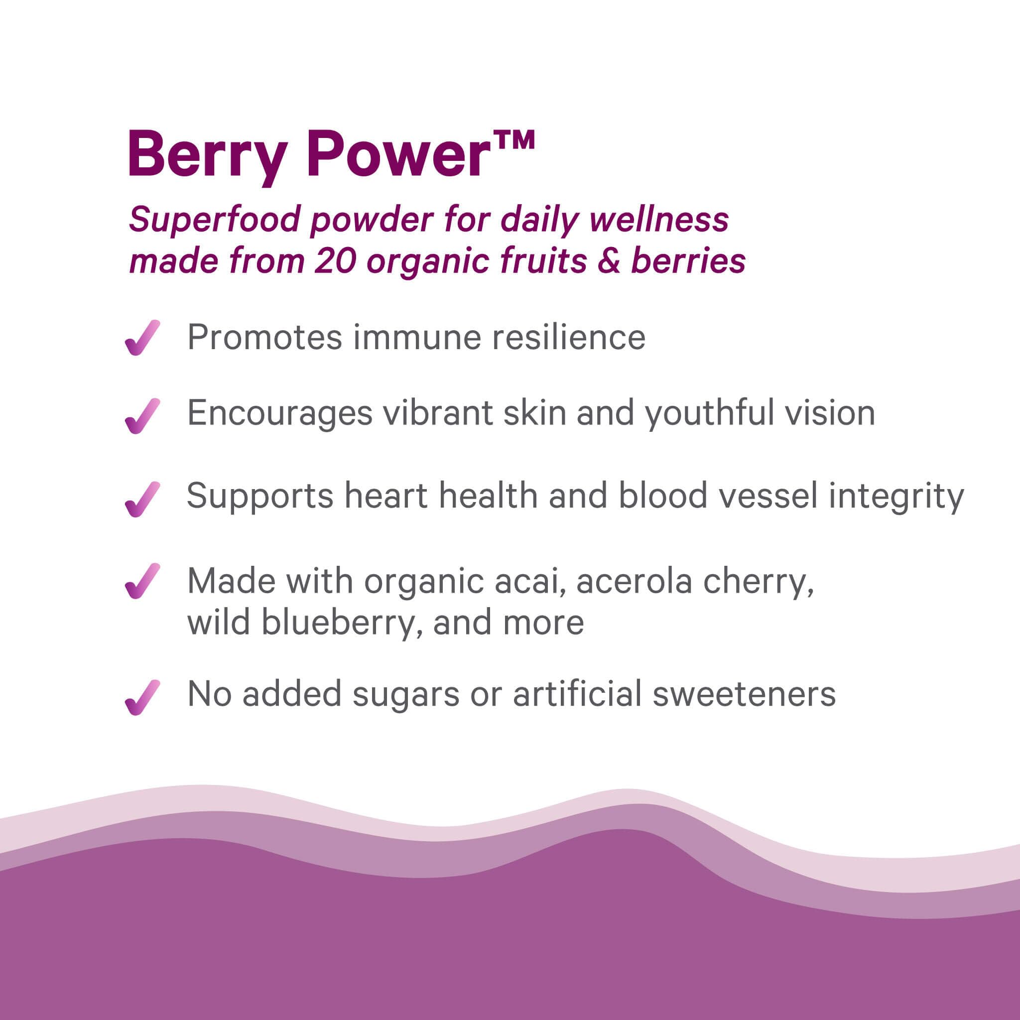 PURE SYNERGY Organic Superfruit Blend 150g ingredients list