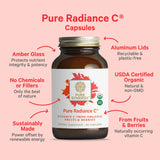 PURE SYNERGY Organic Vitamin C Capsules showing capsule size