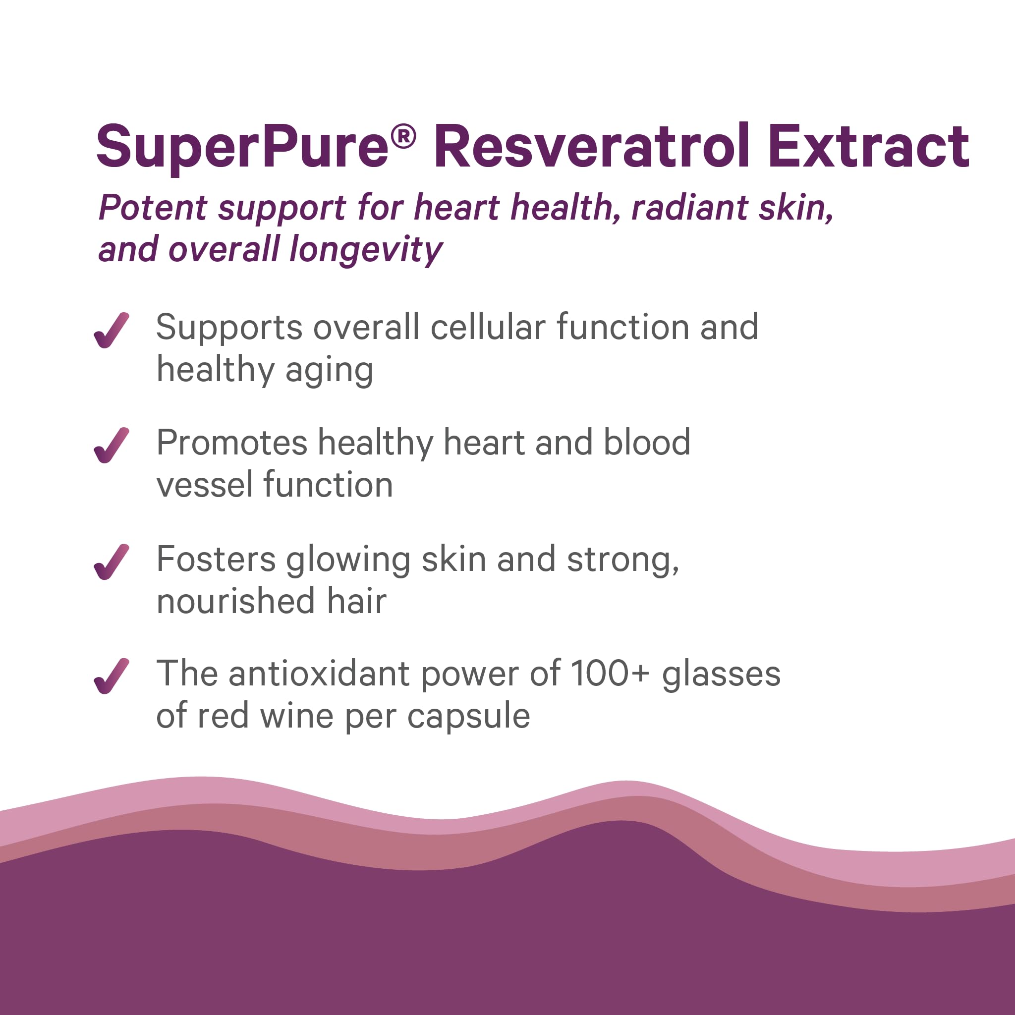 PURE SYNERGY Super Resveratrol Supplement nutritional information