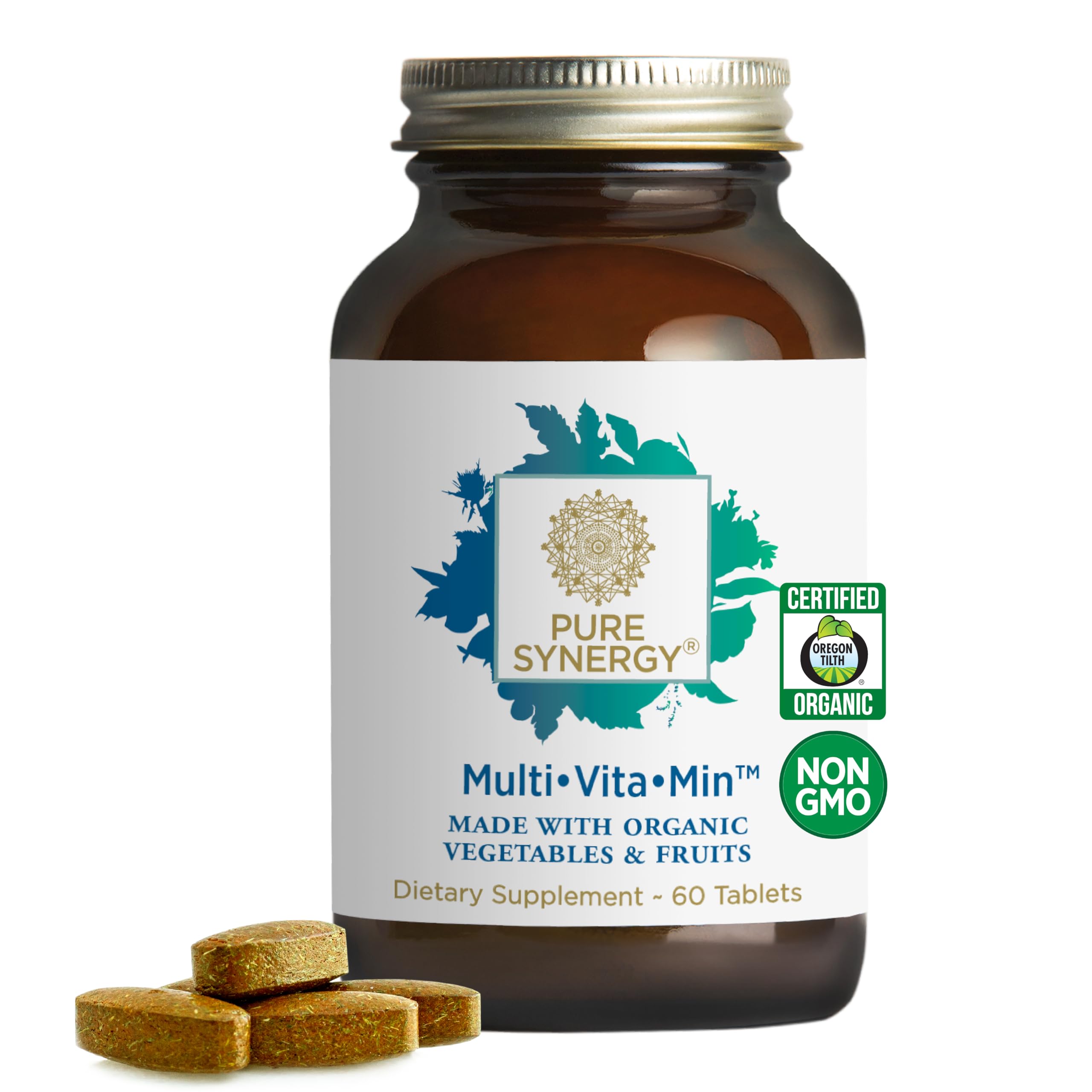 PURE SYNERGY Whole Food Multivitamin 60 Tablets front view