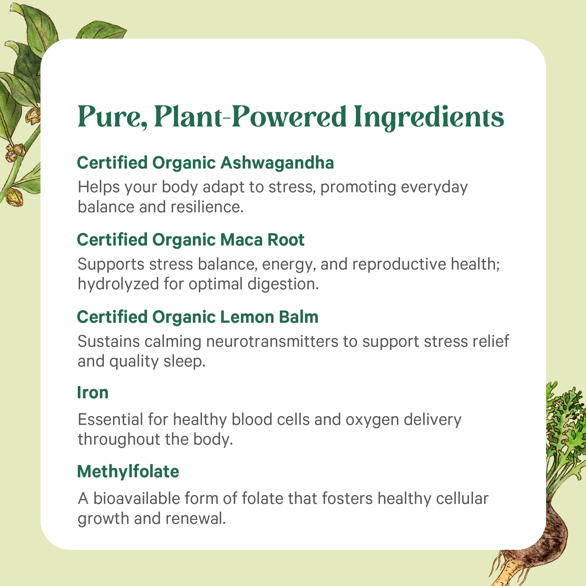 PURE SYNERGY Women’s Multivitamin ingredients list