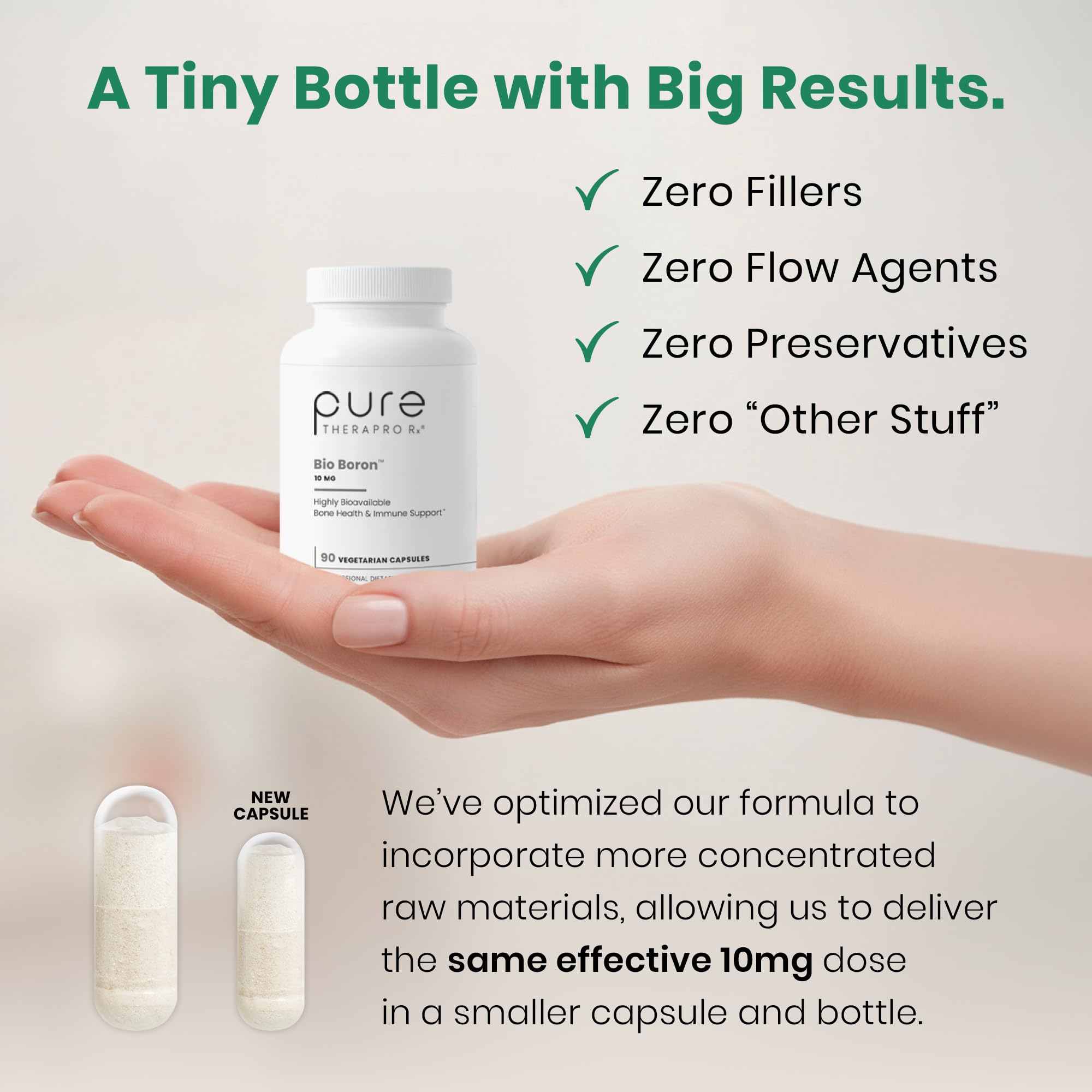 Pure Therapro Rx Bio Boron 10mg supplement label close-up