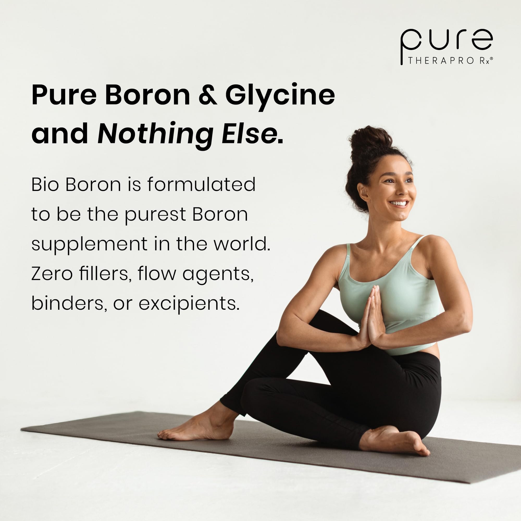 Pure Therapro Rx Bio Boron 30mg capsules in a hand