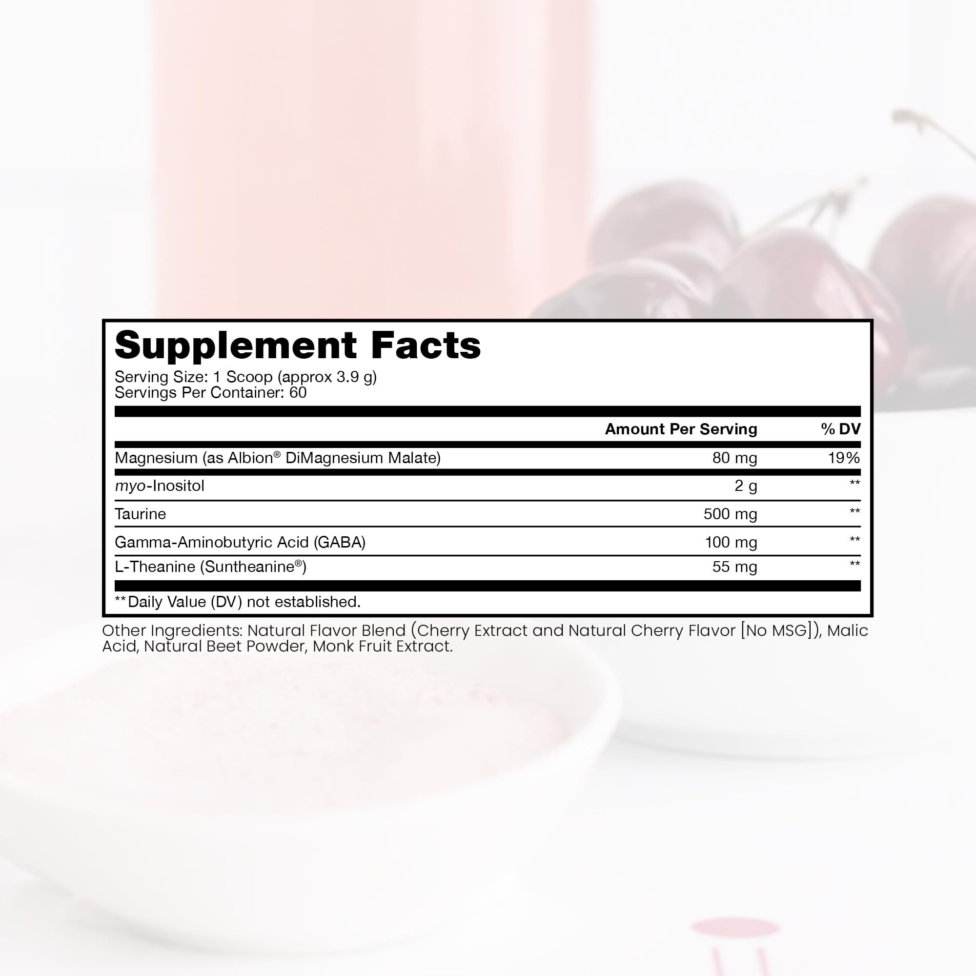 Pure Therapro Rx Just daily wellness Supplement side view showing ingredients